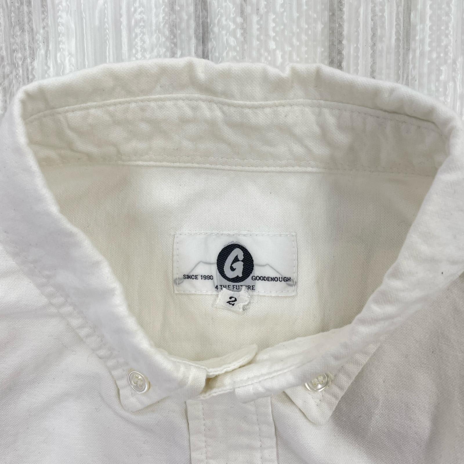 長袖シャツ GOODENOUGH クラウンG刺繍 オックスシャツ 2 ホワイト 2 ホワイト