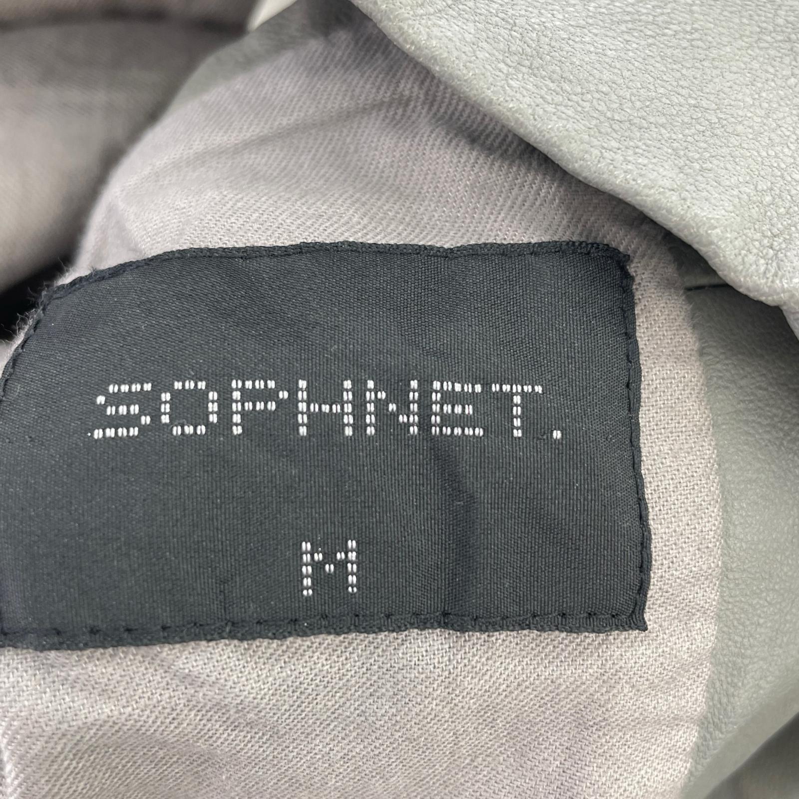 ジャケット SOPHNET. シープレザーミリタリージャケット M グレー M グレー