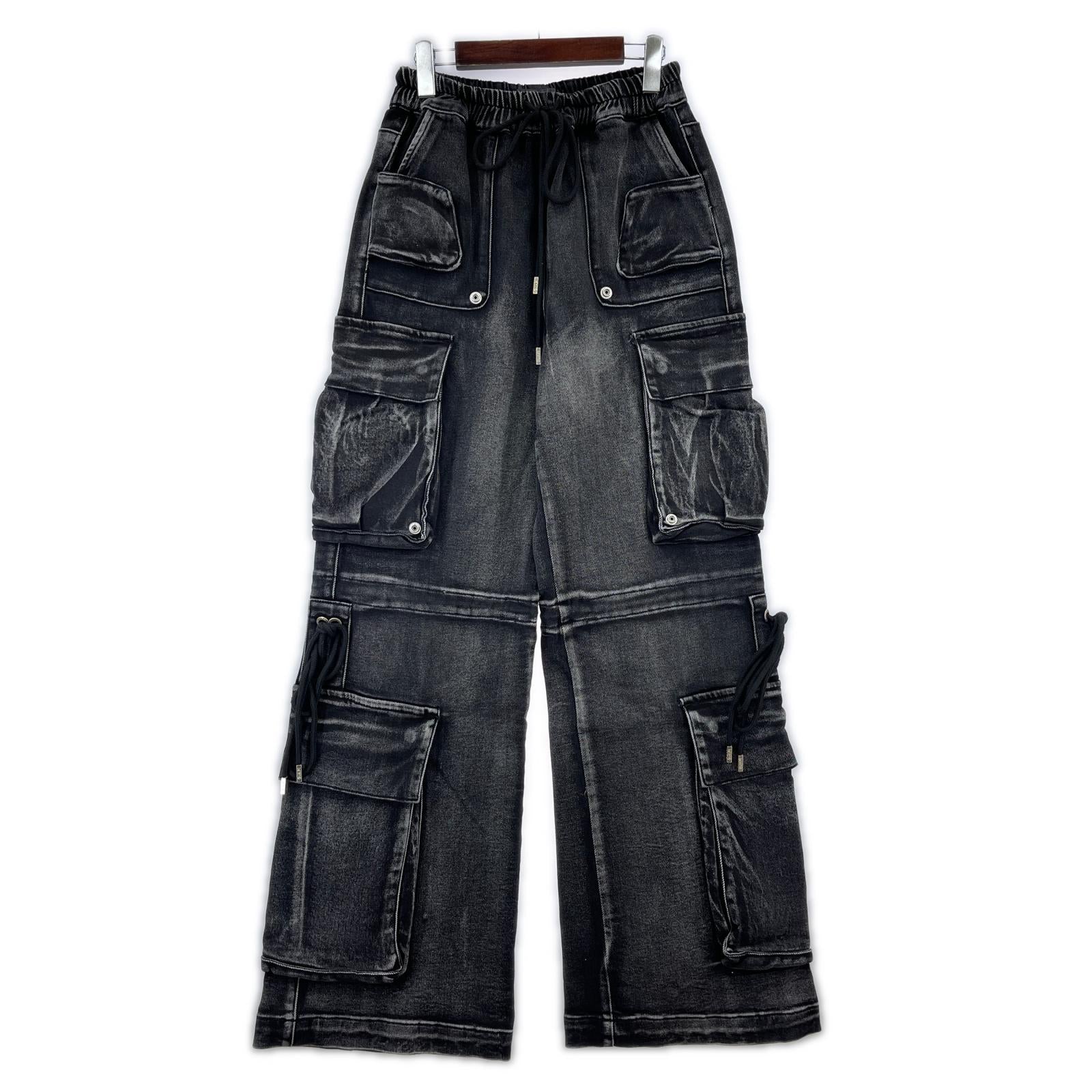 その他ボトムス GUAPI IRON GREY CARGO DENIM 30 30 ブラック