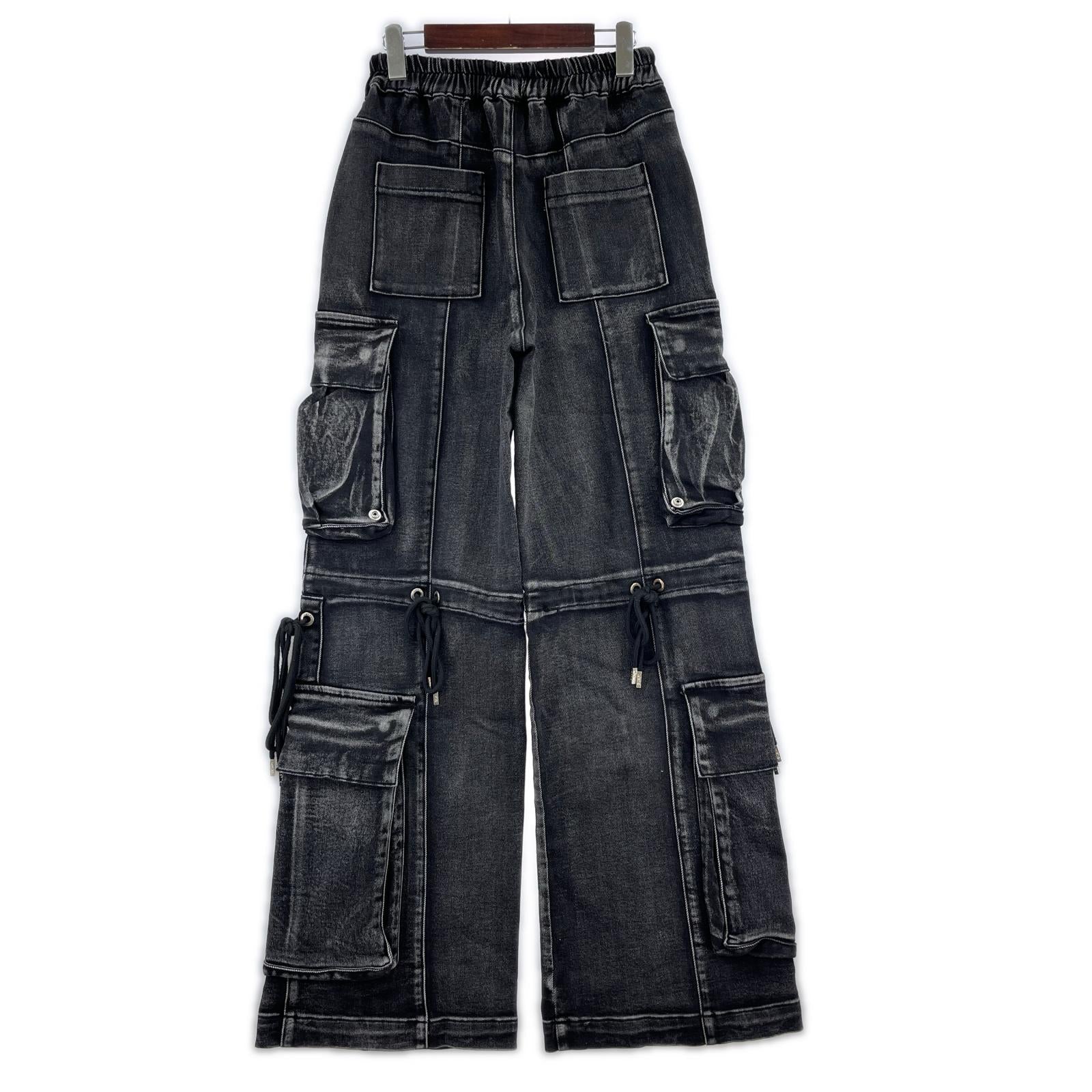 その他ボトムス GUAPI IRON GREY CARGO DENIM 30 30 ブラック