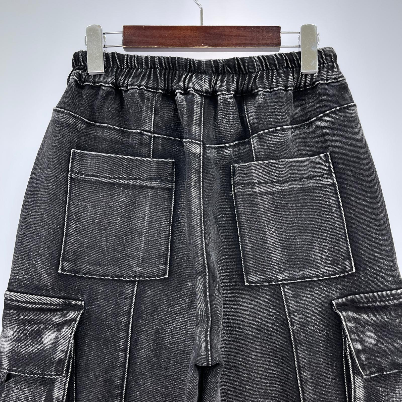 その他ボトムス GUAPI IRON GREY CARGO DENIM 30 30 ブラック