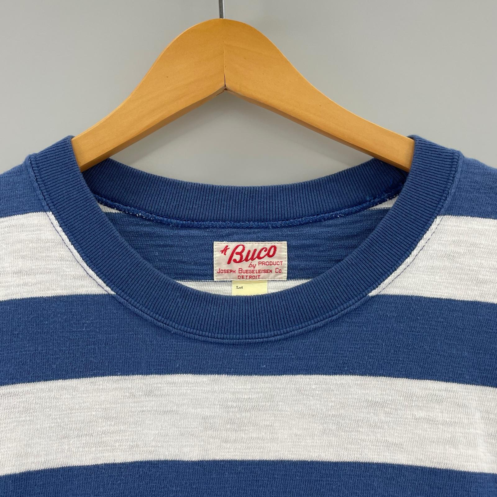半袖Ｔシャツ ワイドボーダーT BLU/WHT M M