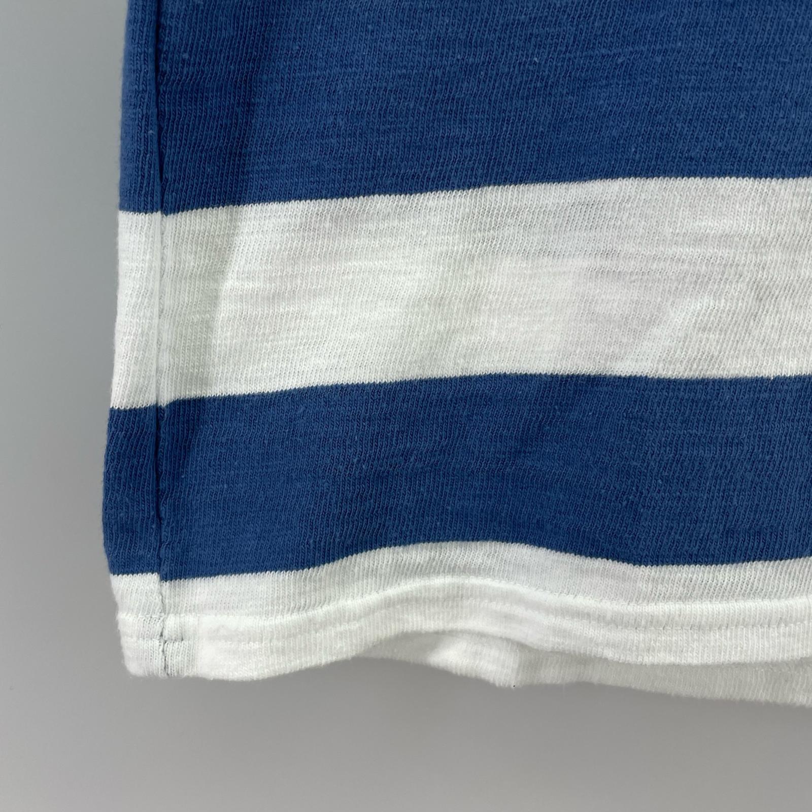 半袖Ｔシャツ ワイドボーダーT BLU/WHT M M