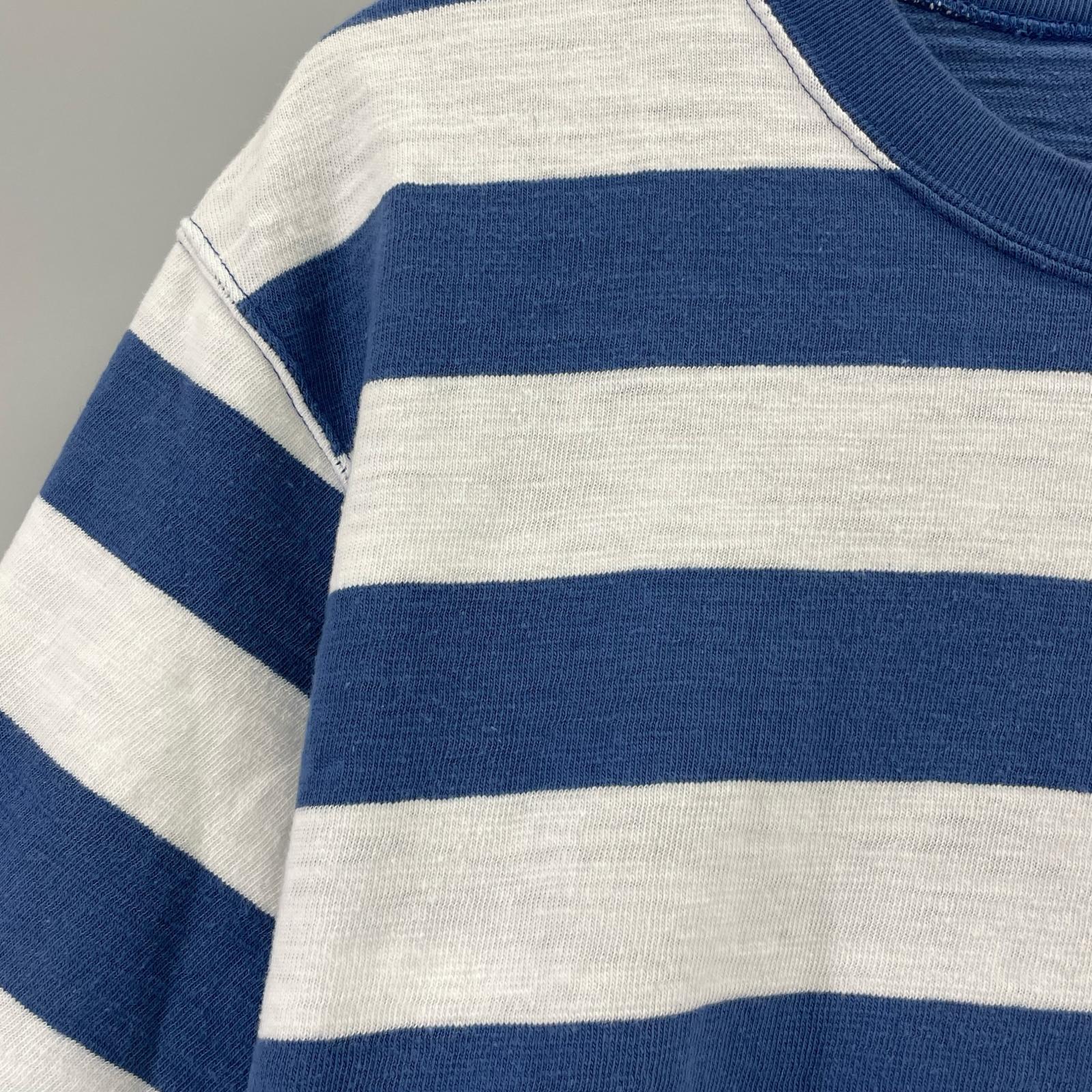 半袖Ｔシャツ ワイドボーダーT BLU/WHT M M