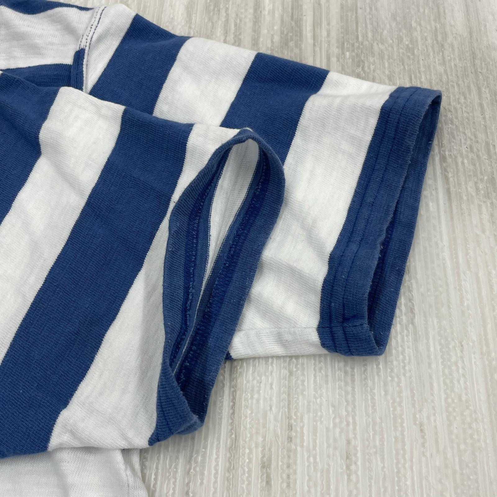 半袖Ｔシャツ ワイドボーダーT BLU/WHT M M