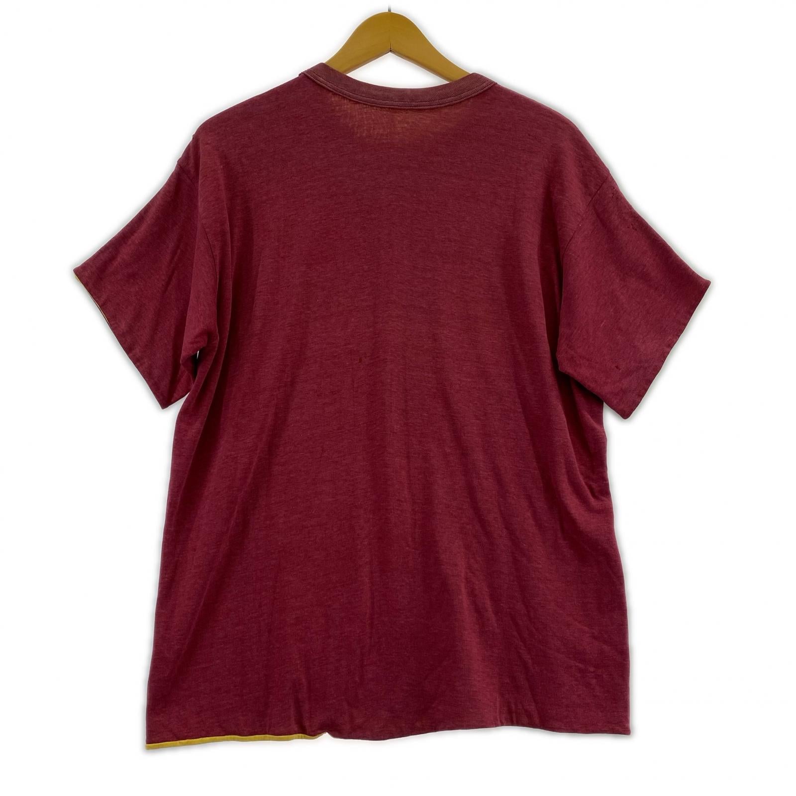 半袖Ｔシャツ ダブルフェイス　S/Sカットソー　赤　黄 レッド