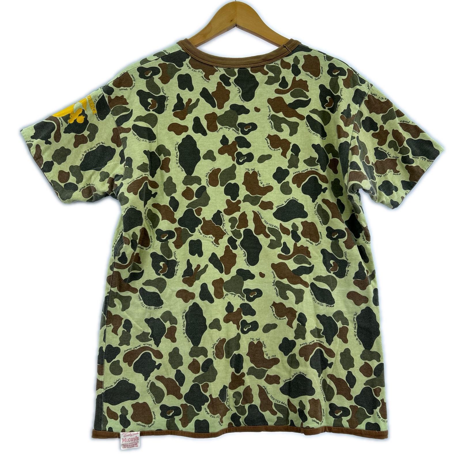 半袖Ｔシャツ ダブルフェイス　s/sカットソー　カモ　茶（M） M