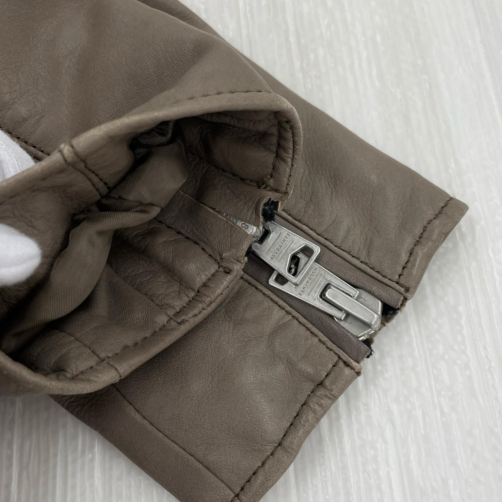 ジャケット ALLSAINTS ダブルライダースジャケット 36 ベージュ