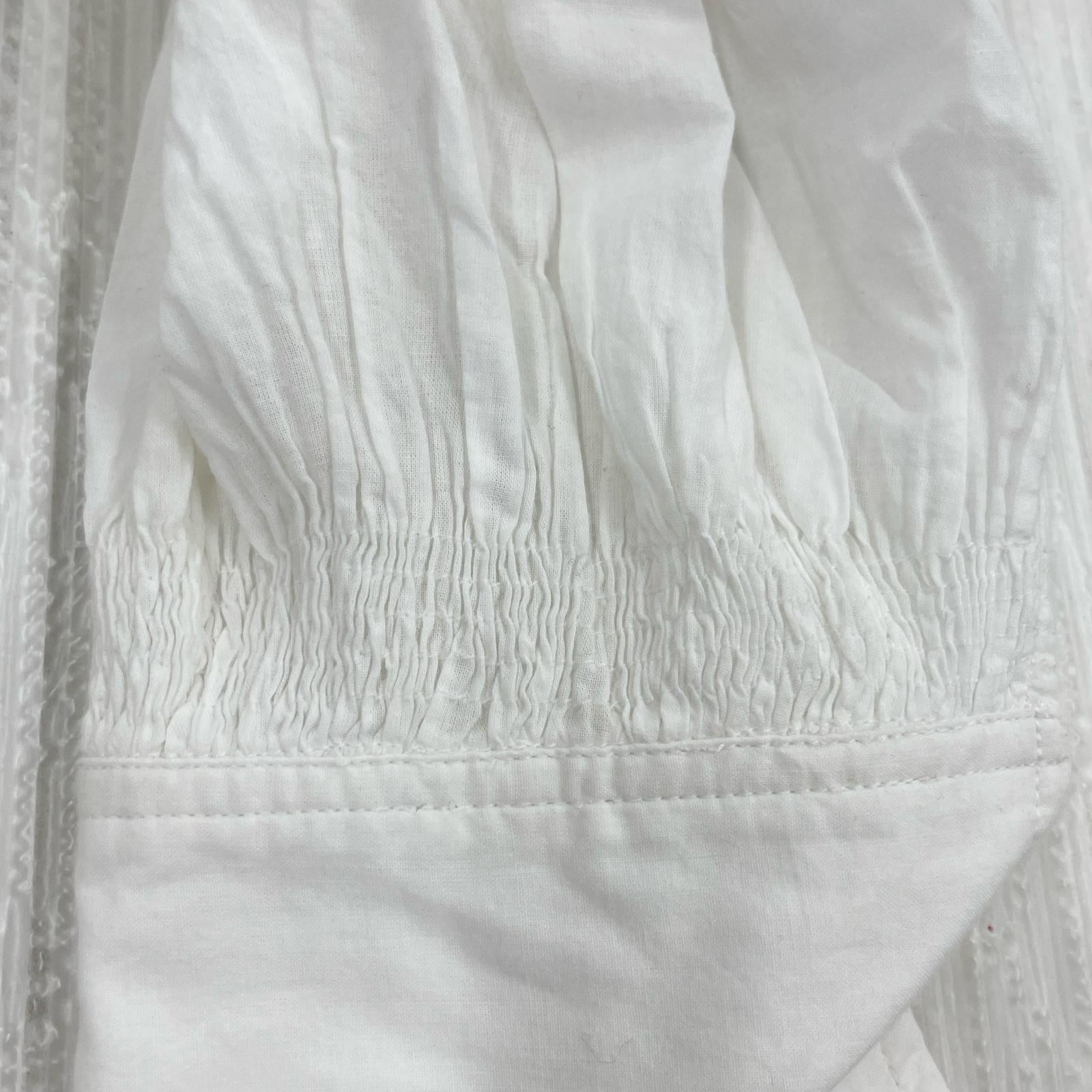 長袖シャツ cotton frill coller shirts WHT ホワイト