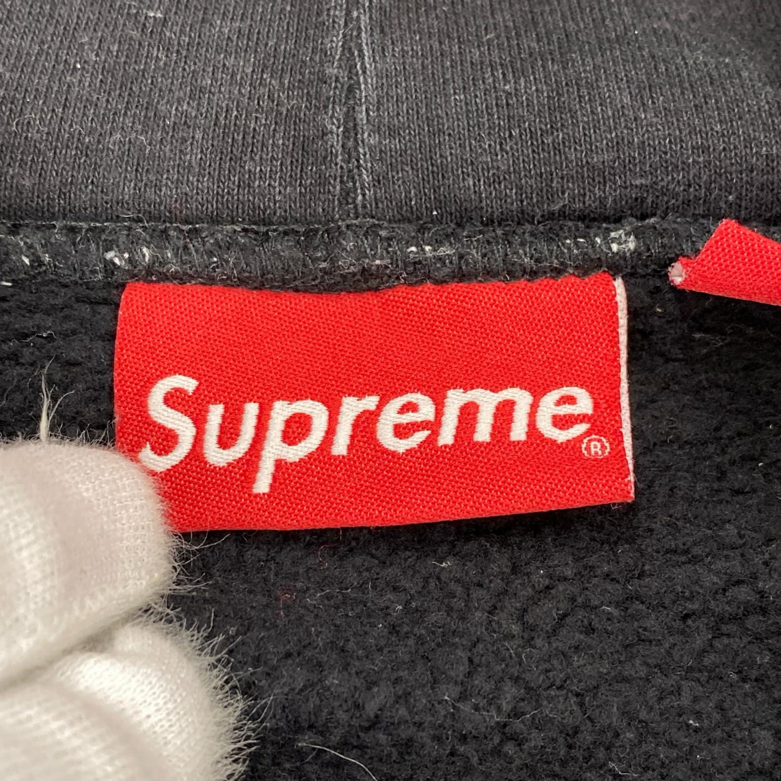 パーカー 22SS Script Stripe Hooded 黒 (L) L ブラック