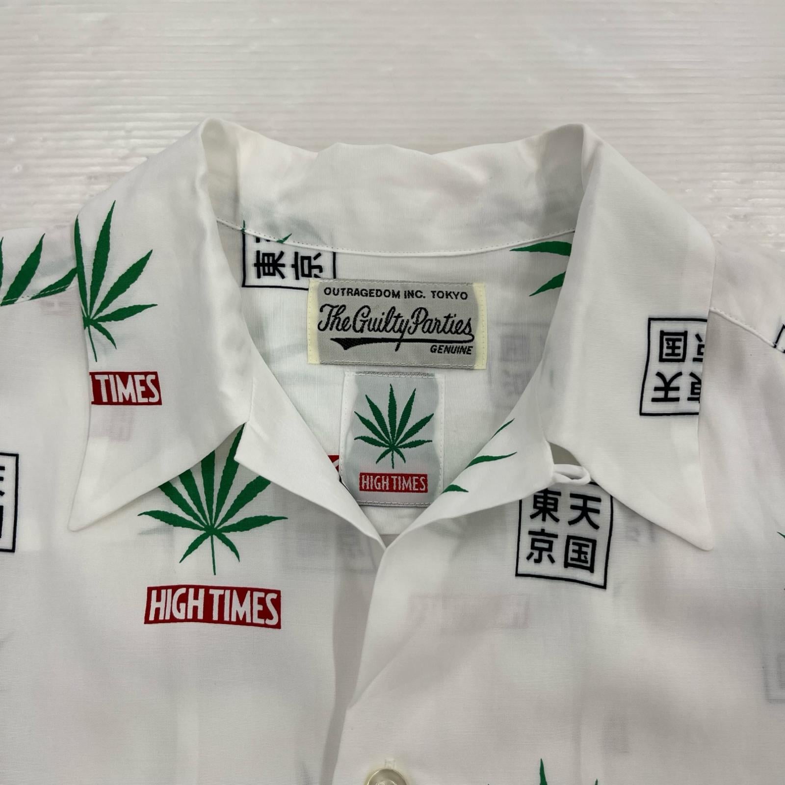 半袖シャツ WACKO MARIA high times HAWAIIAN SHIRT 総柄 (M) M ホワイト