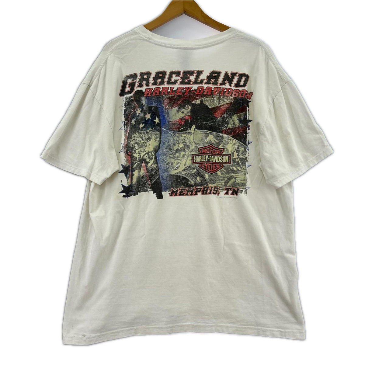 半袖Ｔシャツ 00s Graceland 両面ﾌﾟﾘﾝﾄ ホワイト