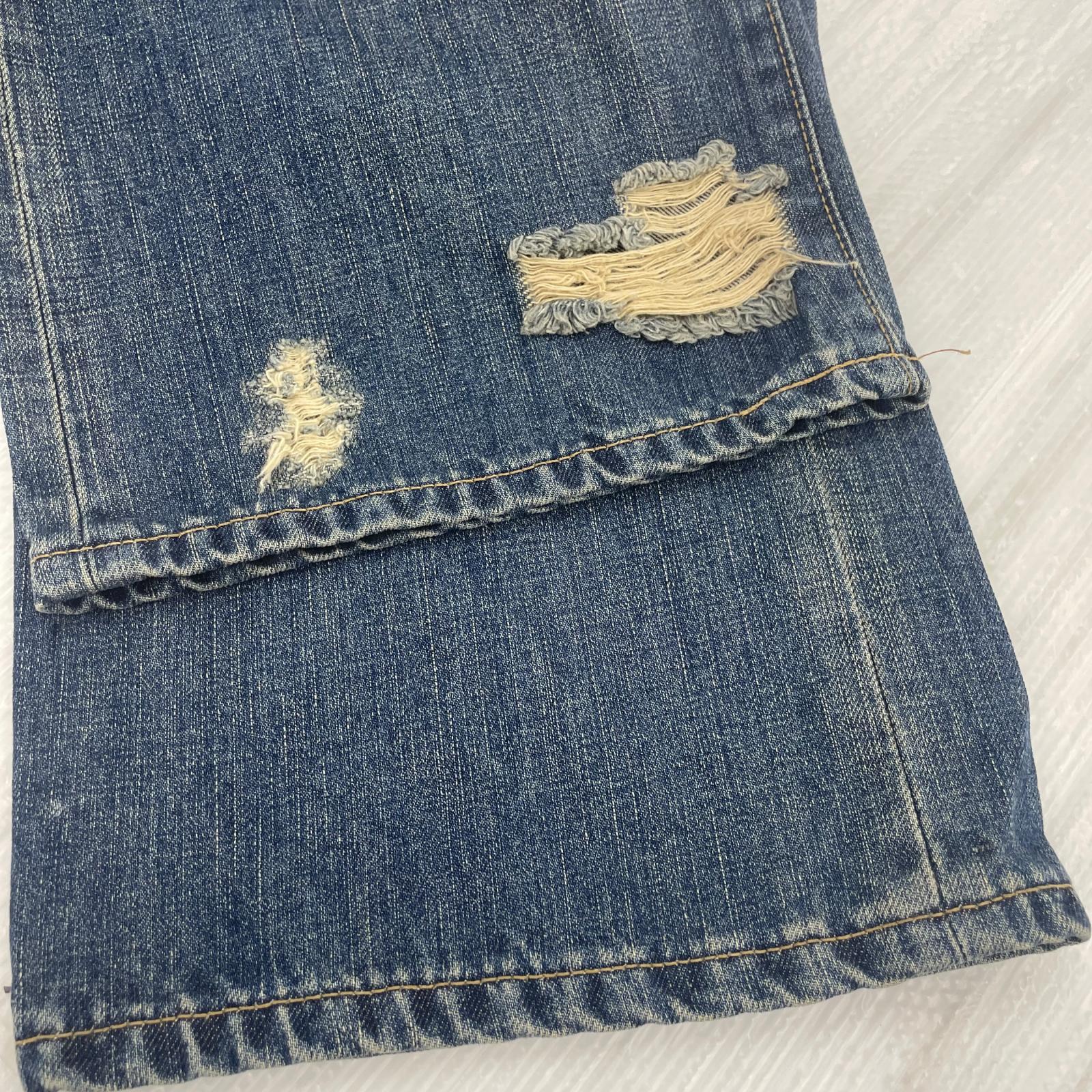 デニムパンツ リペア加工 W34 3