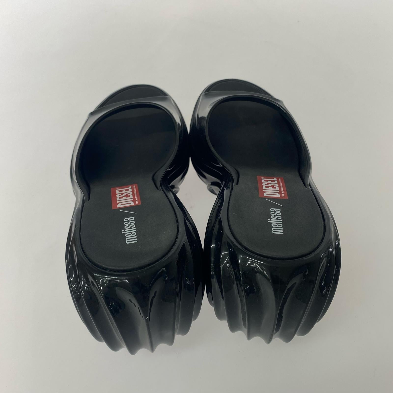 その他靴 MELISSA QUANTUM PLAT サンダル 24.0cm 黒 24cm (US6 UK5 1/2 EU38) ブラック