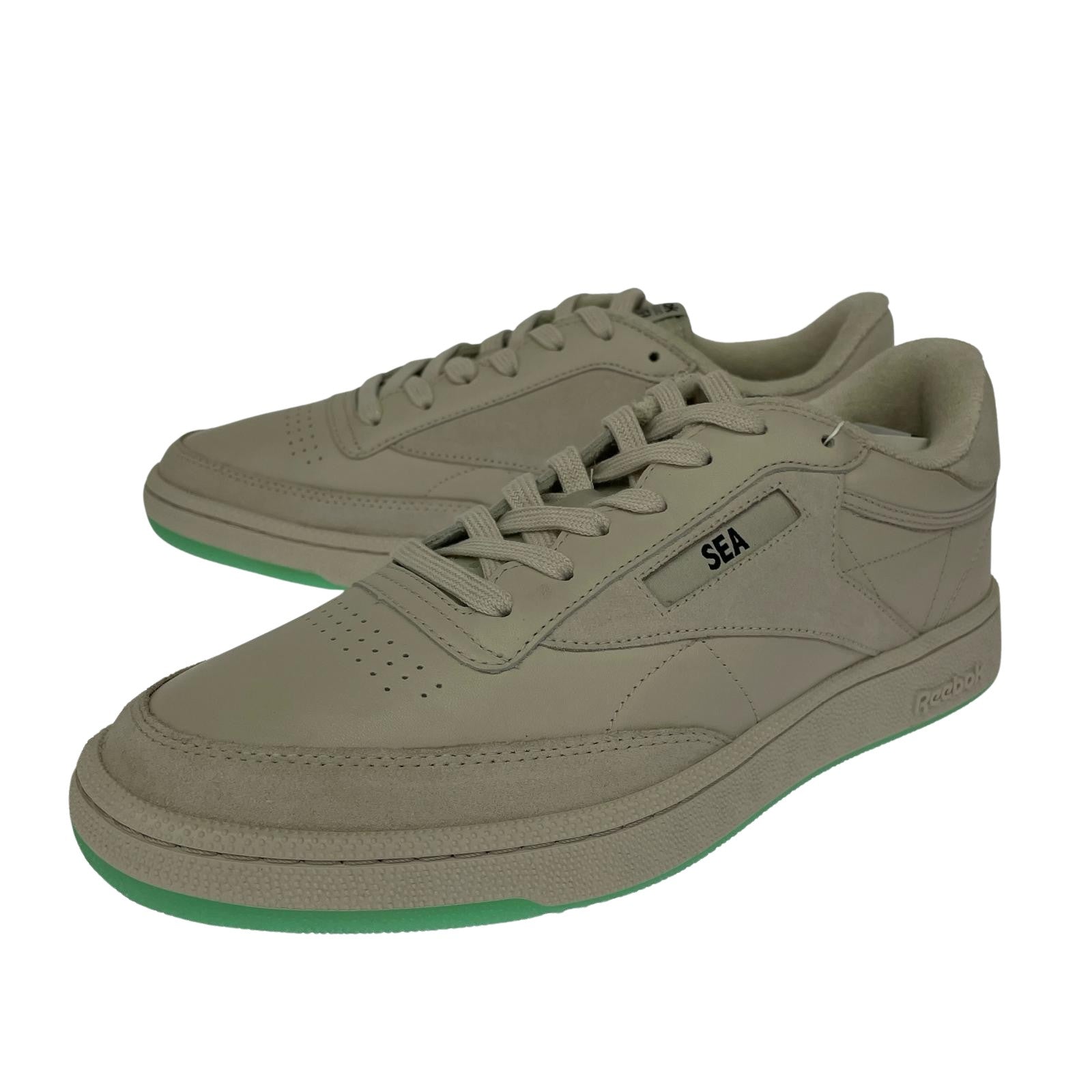 スニーカー REEBOK×WIND AND SEA×ATMOS CLUB C スニーカー 27.5 アイボリー 27.5cm (US9 1/2 UK9 EU45) ベージュ