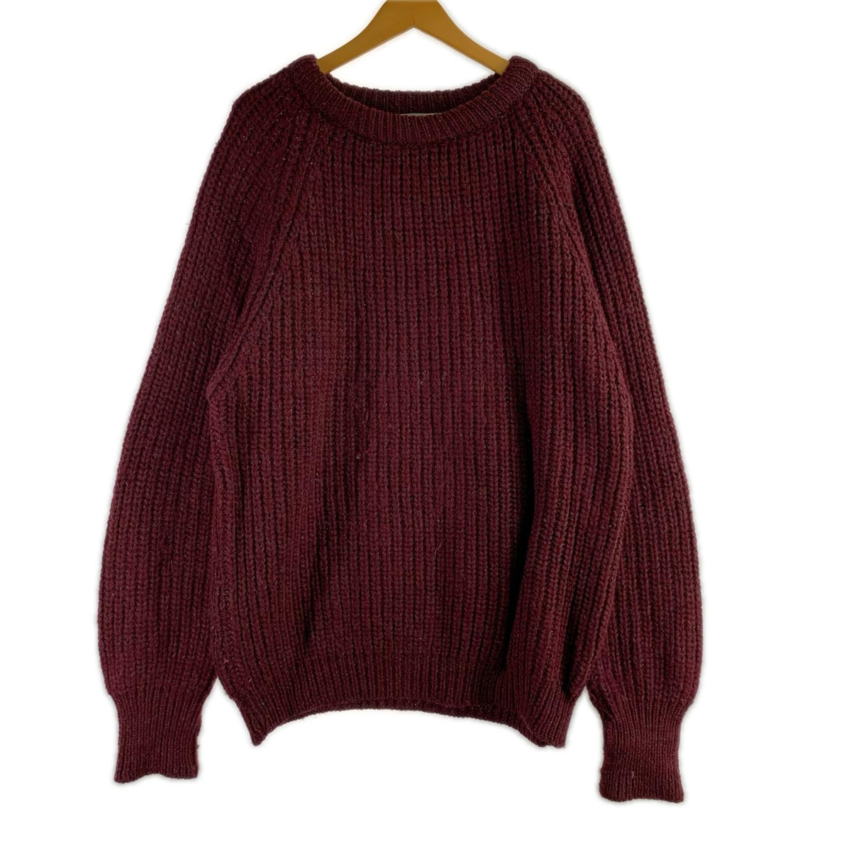 ニット 70s~80s 英国製 ｼﾞｬﾝﾊﾟｰﾆｯﾄ XL ｴﾝｼﾞ