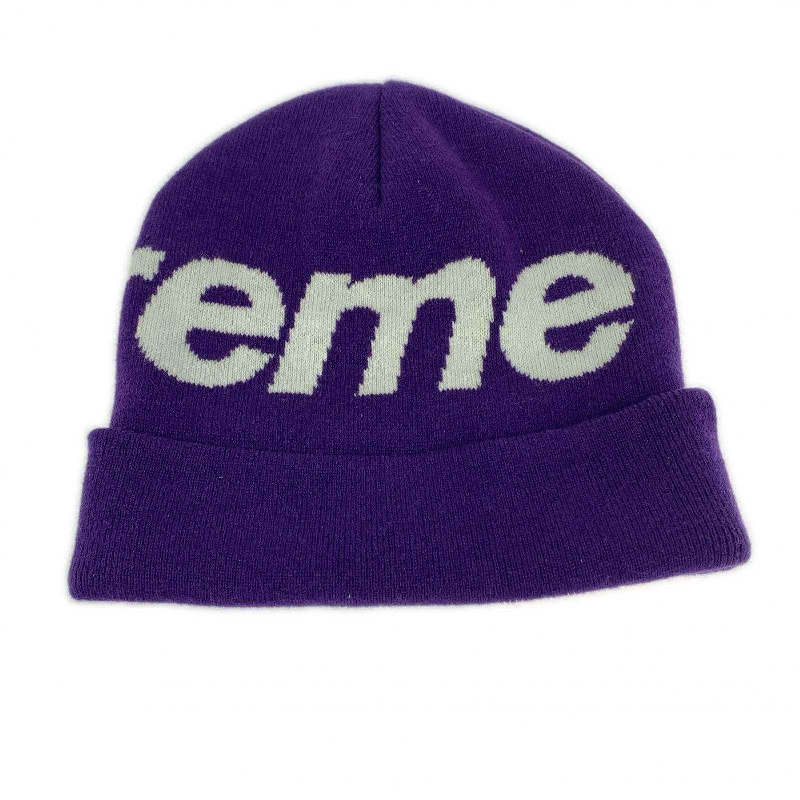 ニットキャップ Supreme 25AW Big Logo Beanie 紫 パープル