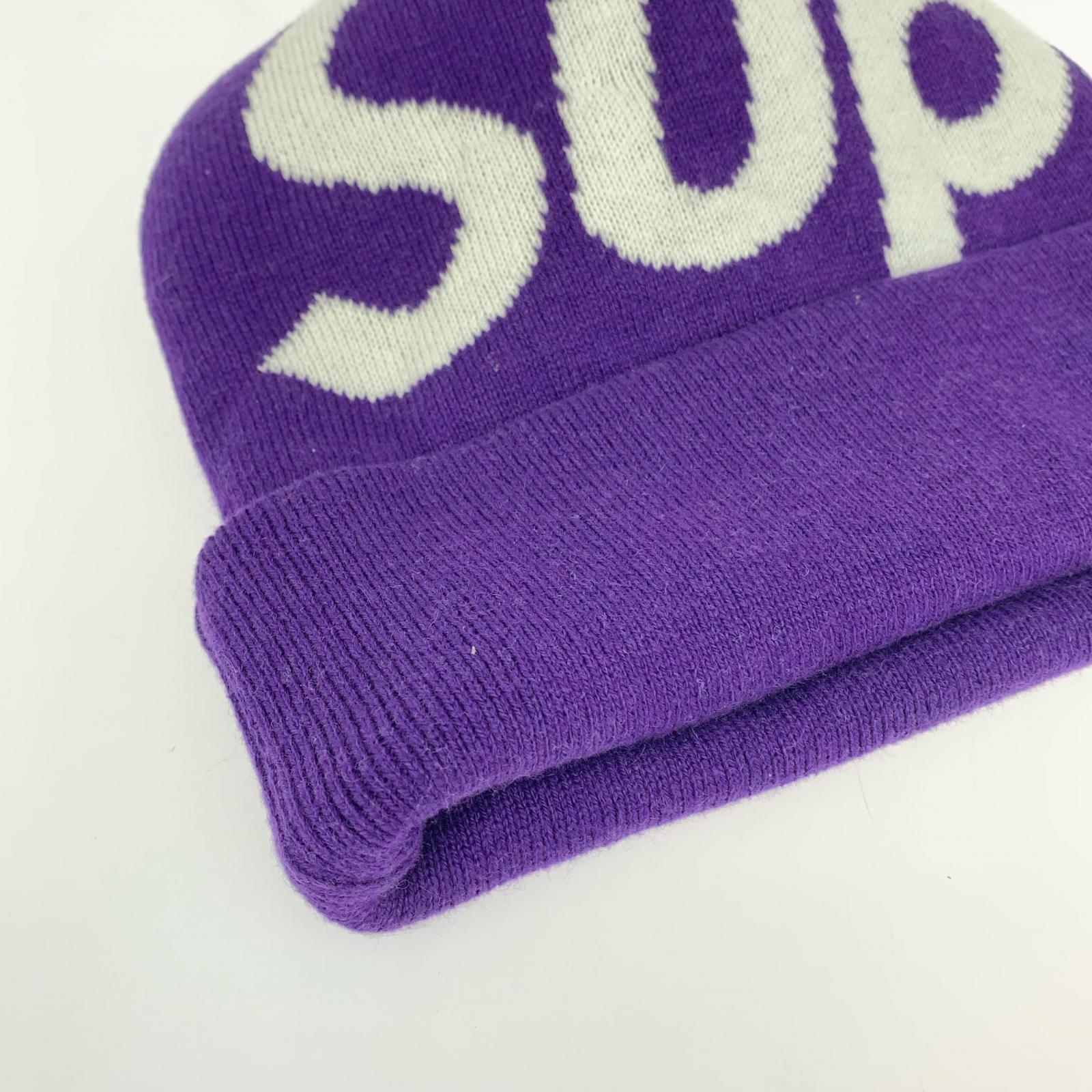 ニットキャップ Supreme 25AW Big Logo Beanie 紫 パープル