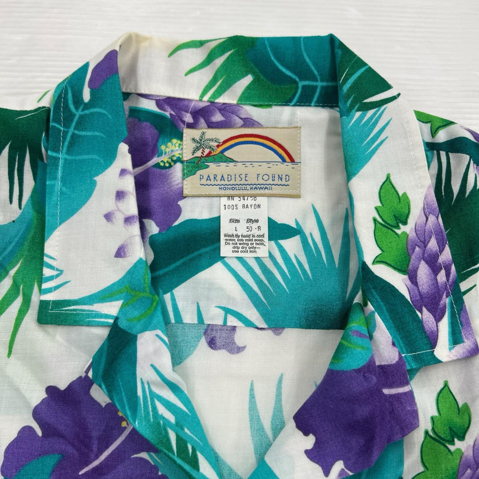 長袖シャツ Paradise found ｱﾛﾊ ﾊｲﾋﾞｽｶｽ L