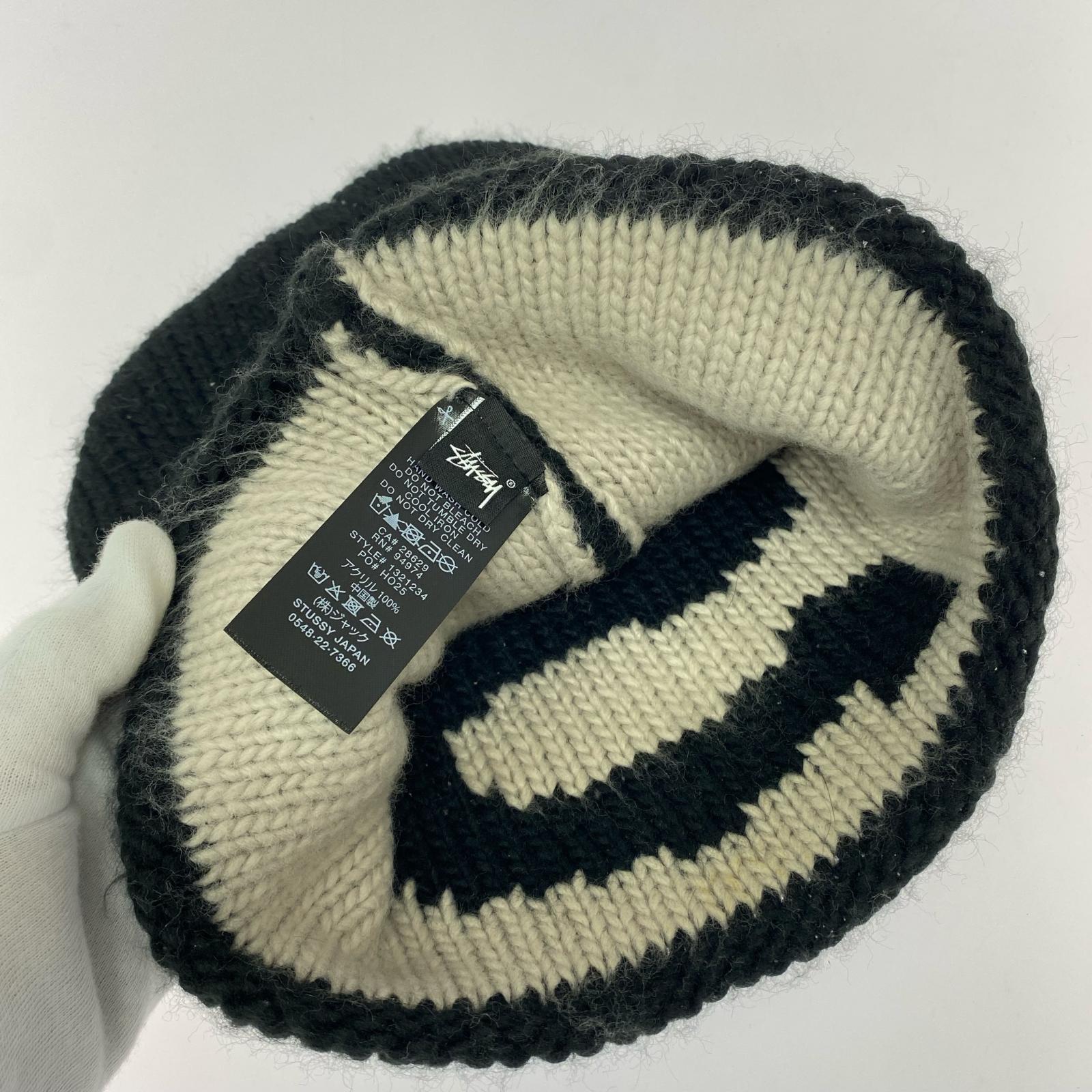 ニットキャップ Knit Burly S Skullcap/黒白