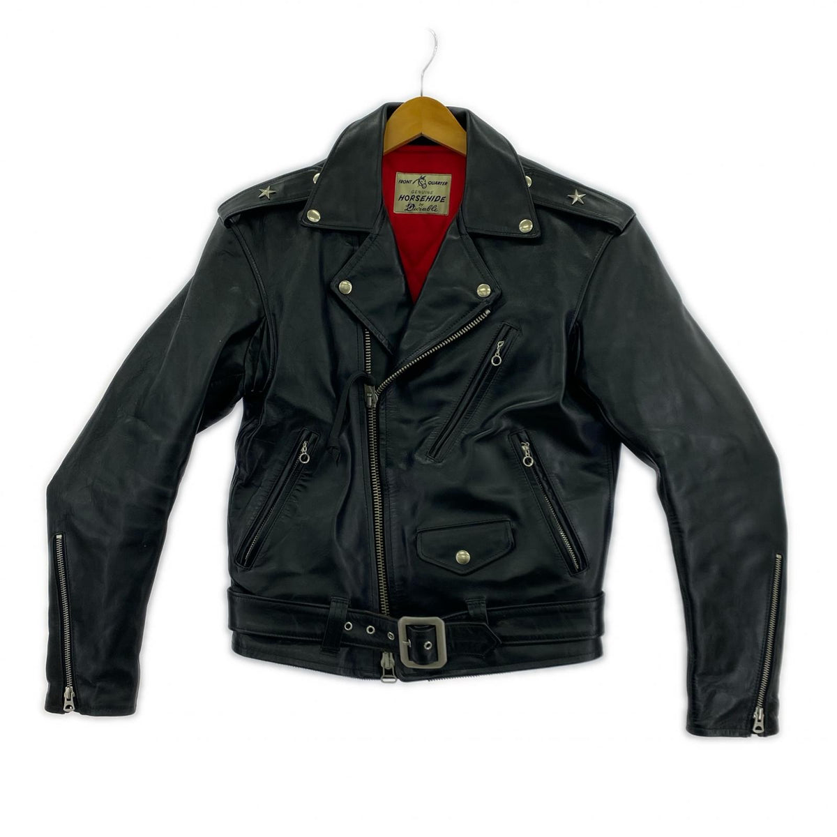 ライダースジャケット Durable CODE33 ホースハイドライダース 38 ブラック