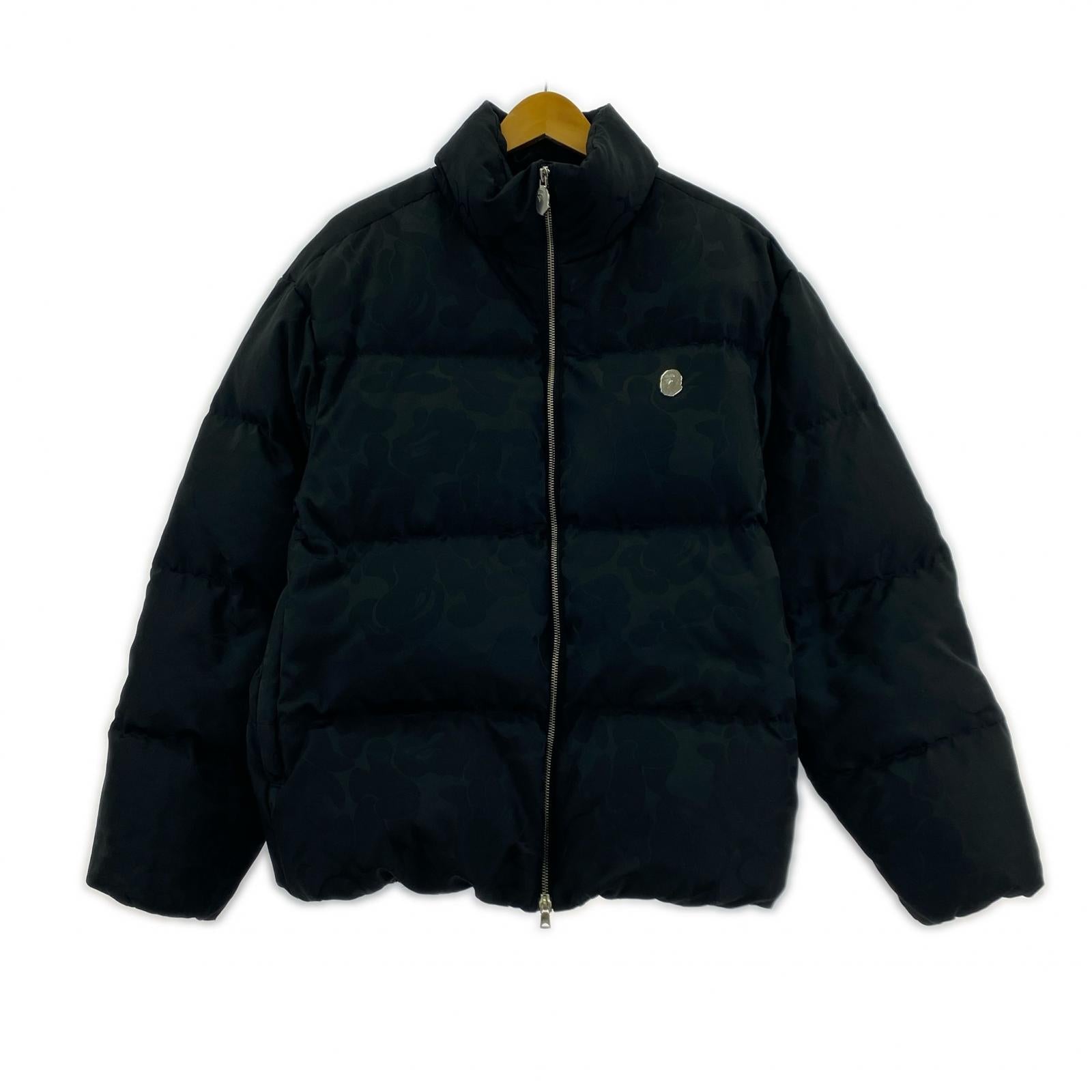 ダウンジャケット TONAL SOLID CAMO PUFFER DOWN JACKET M ブラック