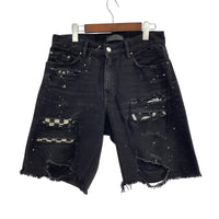 ショートパンツ Art Patch Denim Shorts (29) 29 ブラック