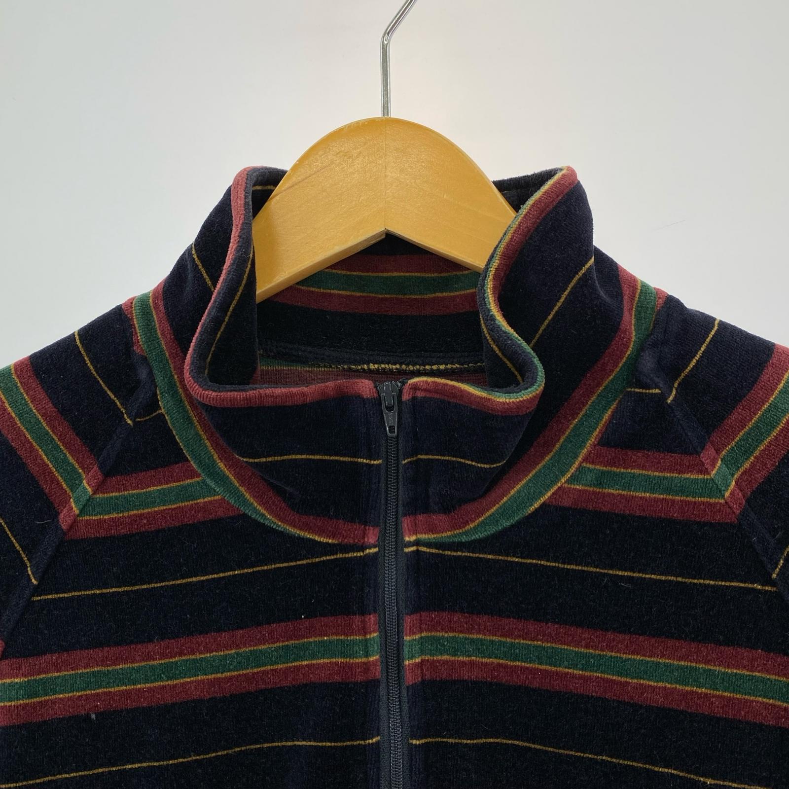 スウェット 14FW Velour Half Zip Pullover S ネイビー
