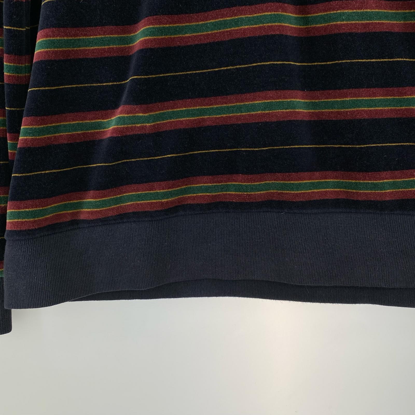 スウェット 14FW Velour Half Zip Pullover S ネイビー