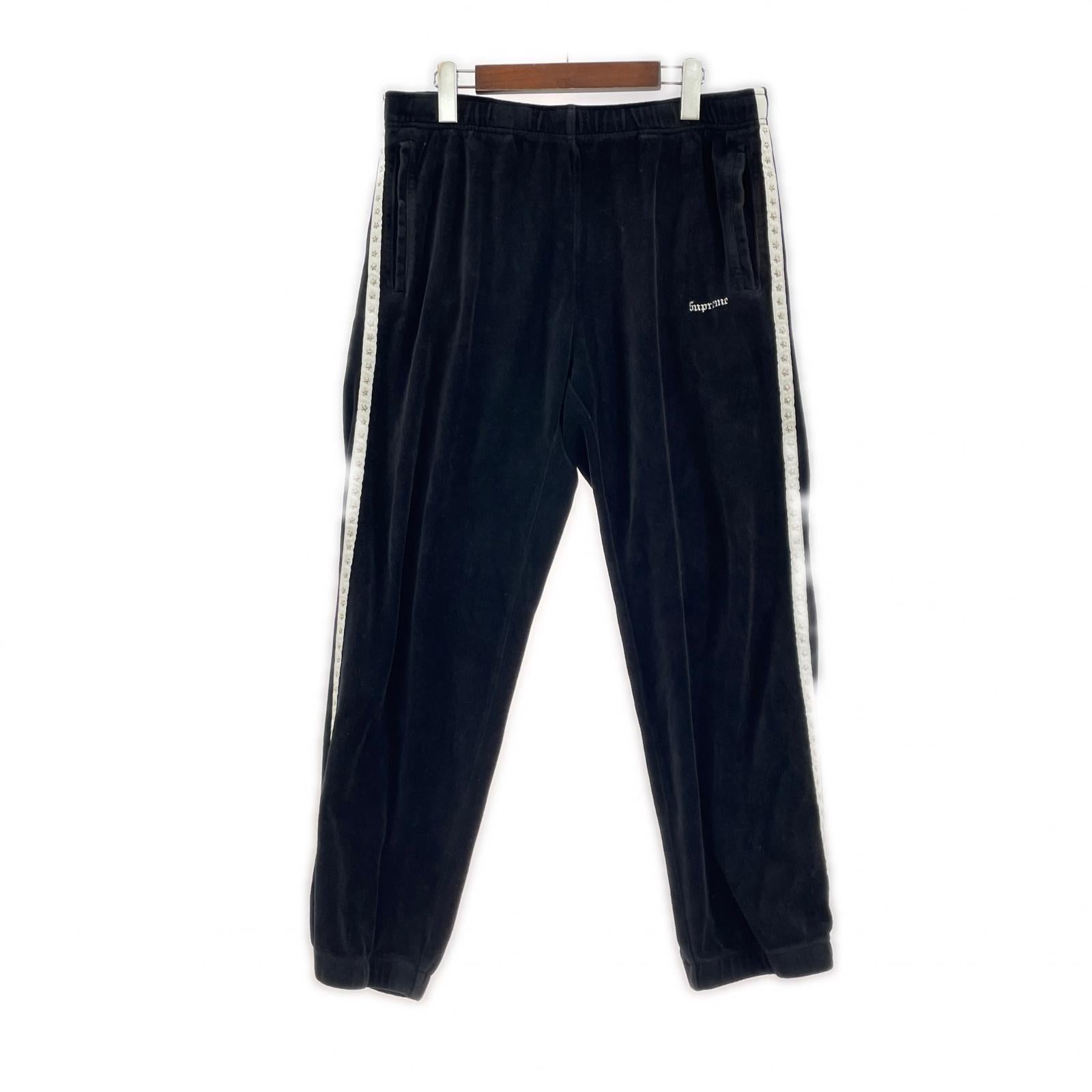 パンツ 22AW Studded Velour Track Pant M ブラック