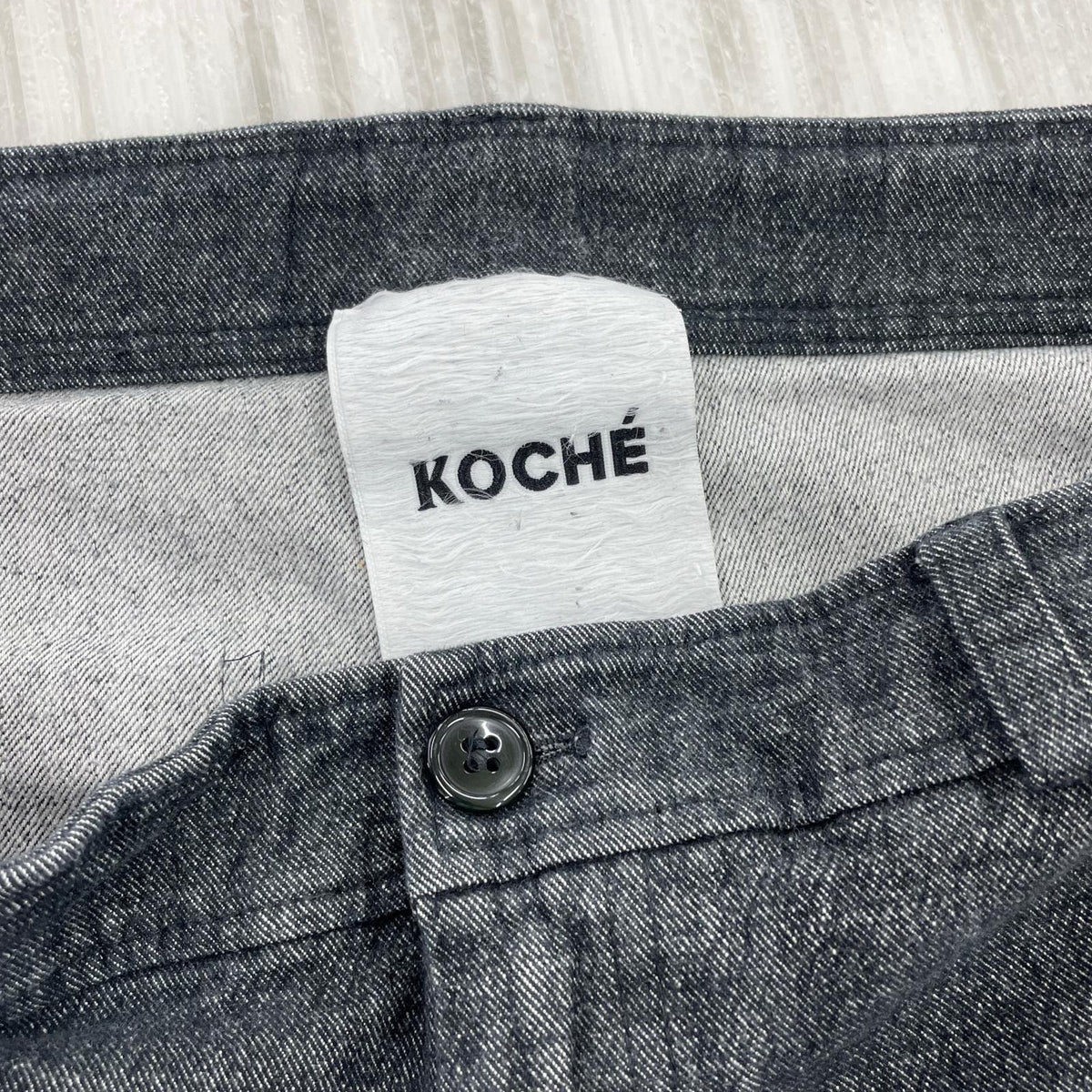 デニムパンツ KOCHE サイドラインデニム ブラック