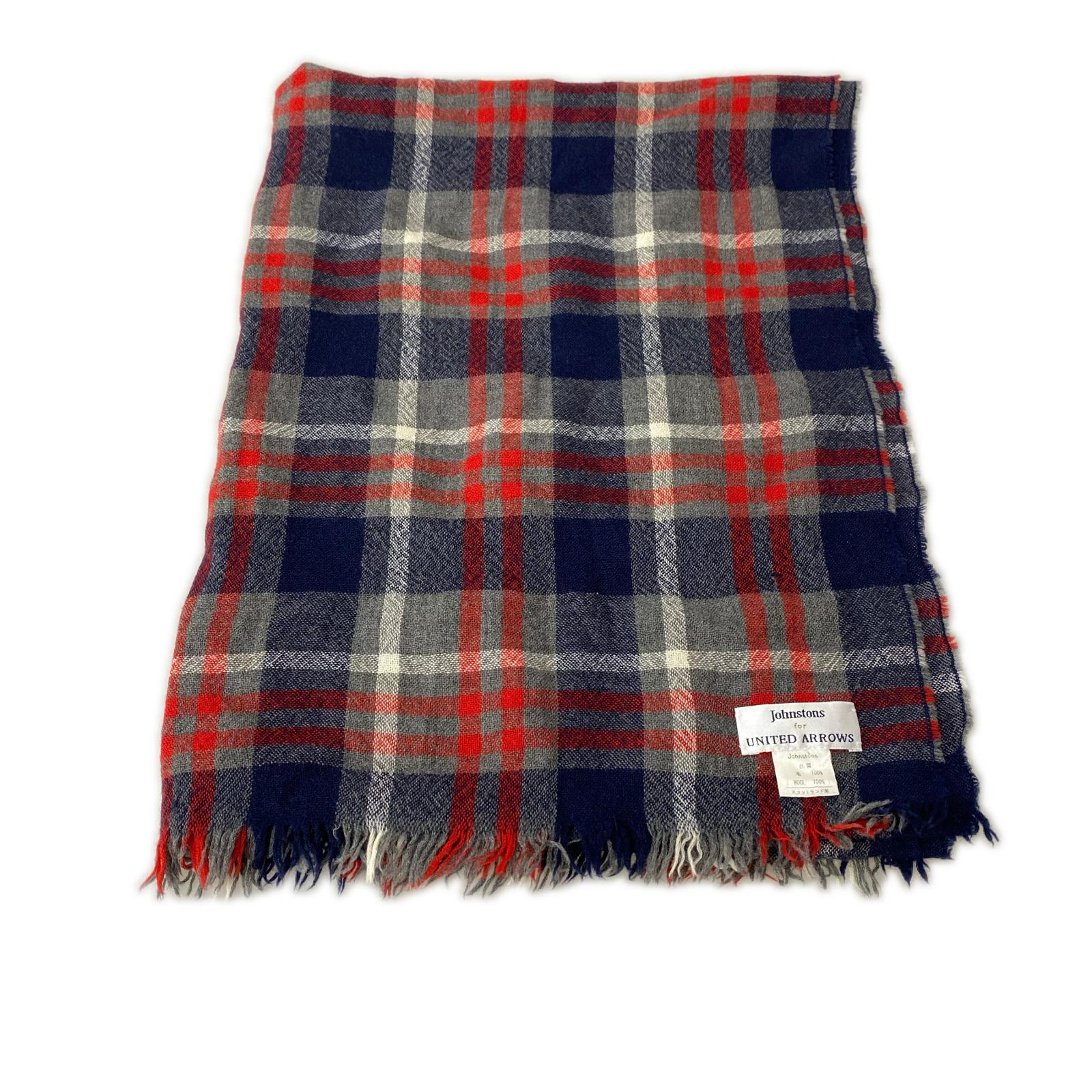 その他アクセサリー johnstons別注 ストール チェック マルチカラー