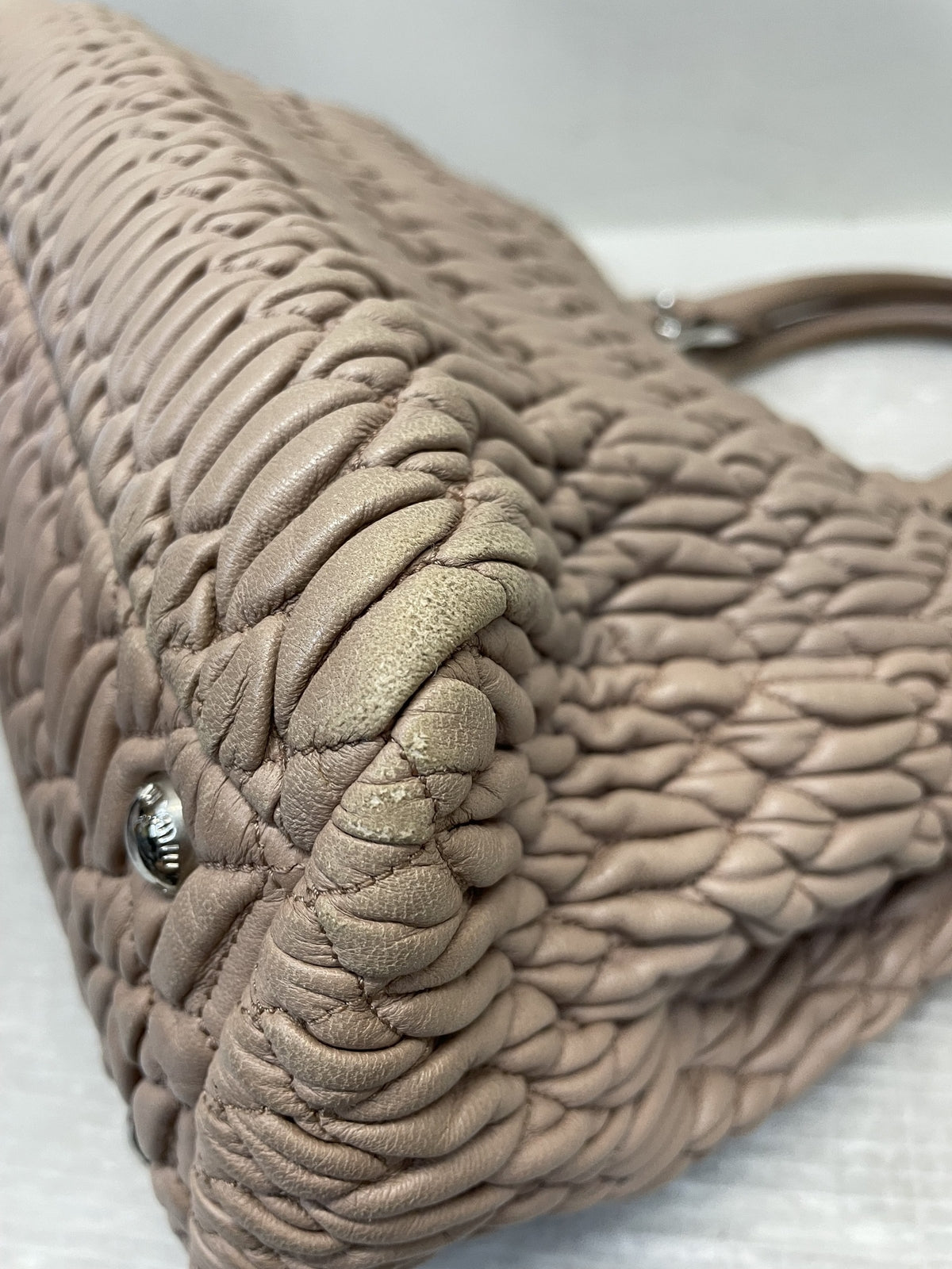 miumiu ﾏﾃﾗｯｾ ﾅｯﾊﾟｸﾘｽﾀﾙ ﾋﾟﾝｸ