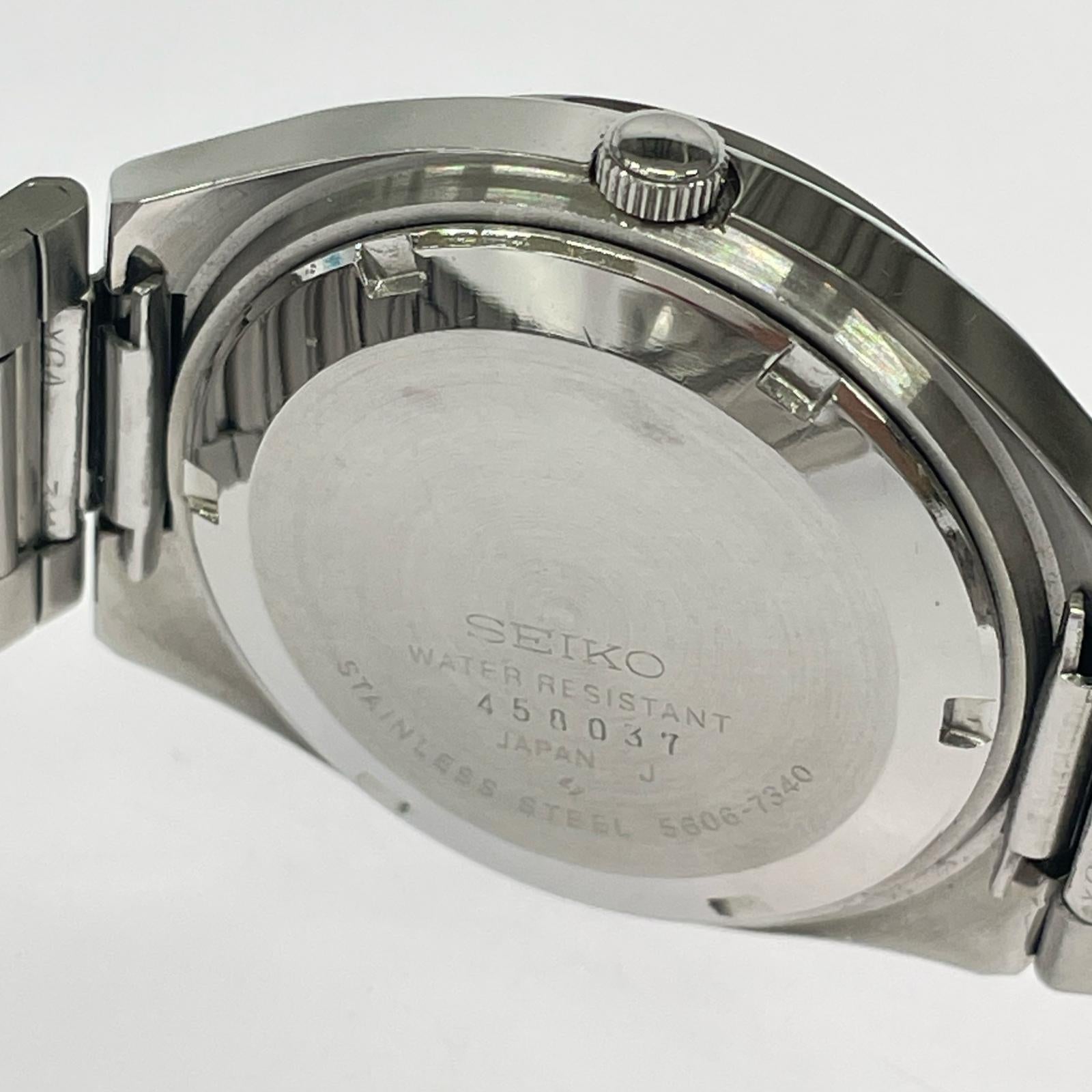 腕時計 SEIKO VINTAGE 5606-7340 LM Lord Matic ブルーグラデーションダイヤル 腕時計 AT シルバー