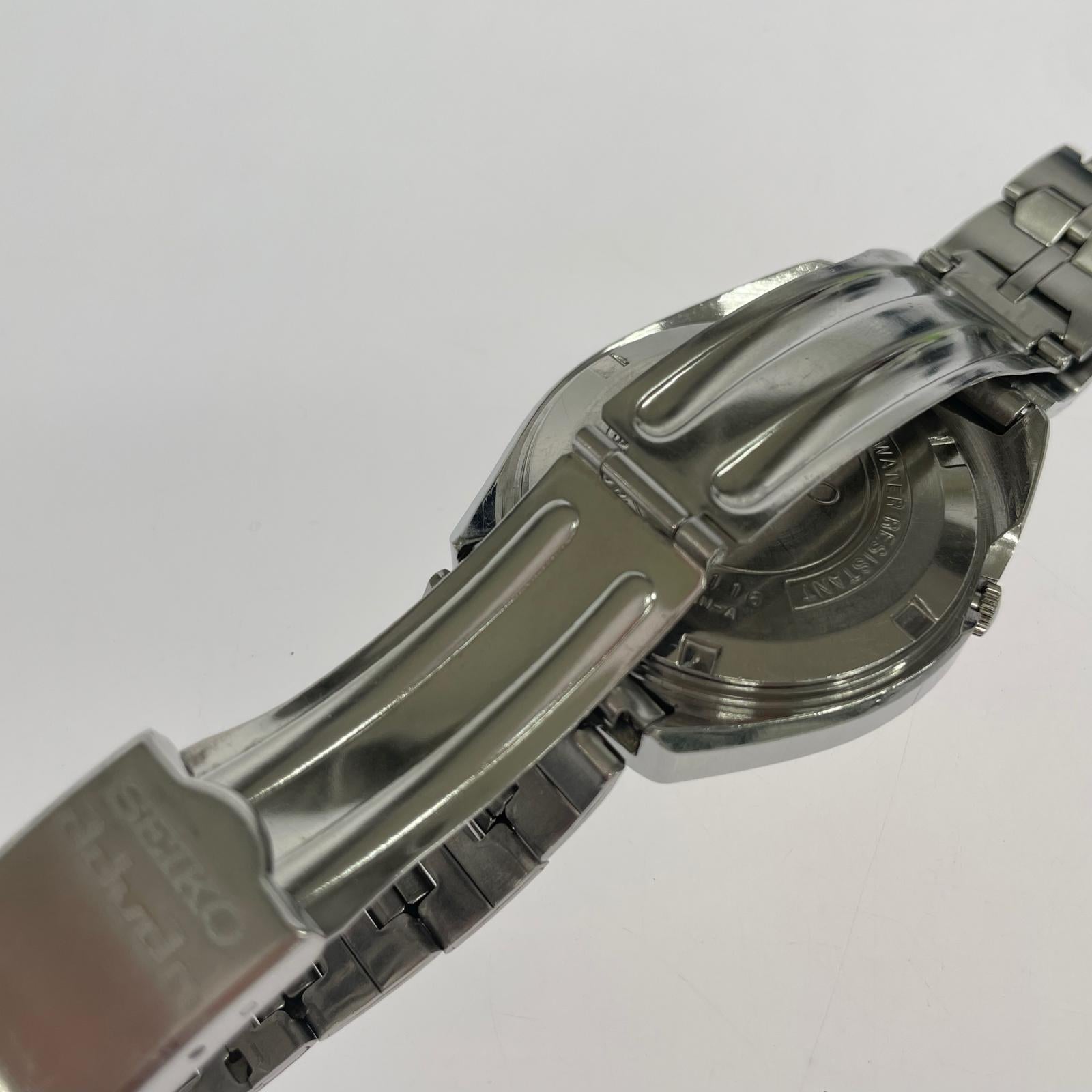 腕時計 SEIKO 7019-7250 advan カットガラス ブルーグラデーション 腕時計 AT シルバー