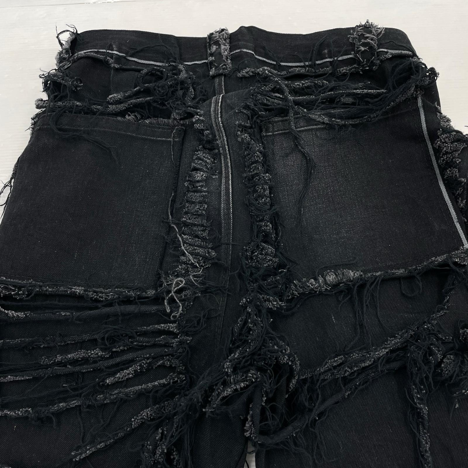 デニムパンツ SWAMPGOD デストロイデニム 31 ブラック