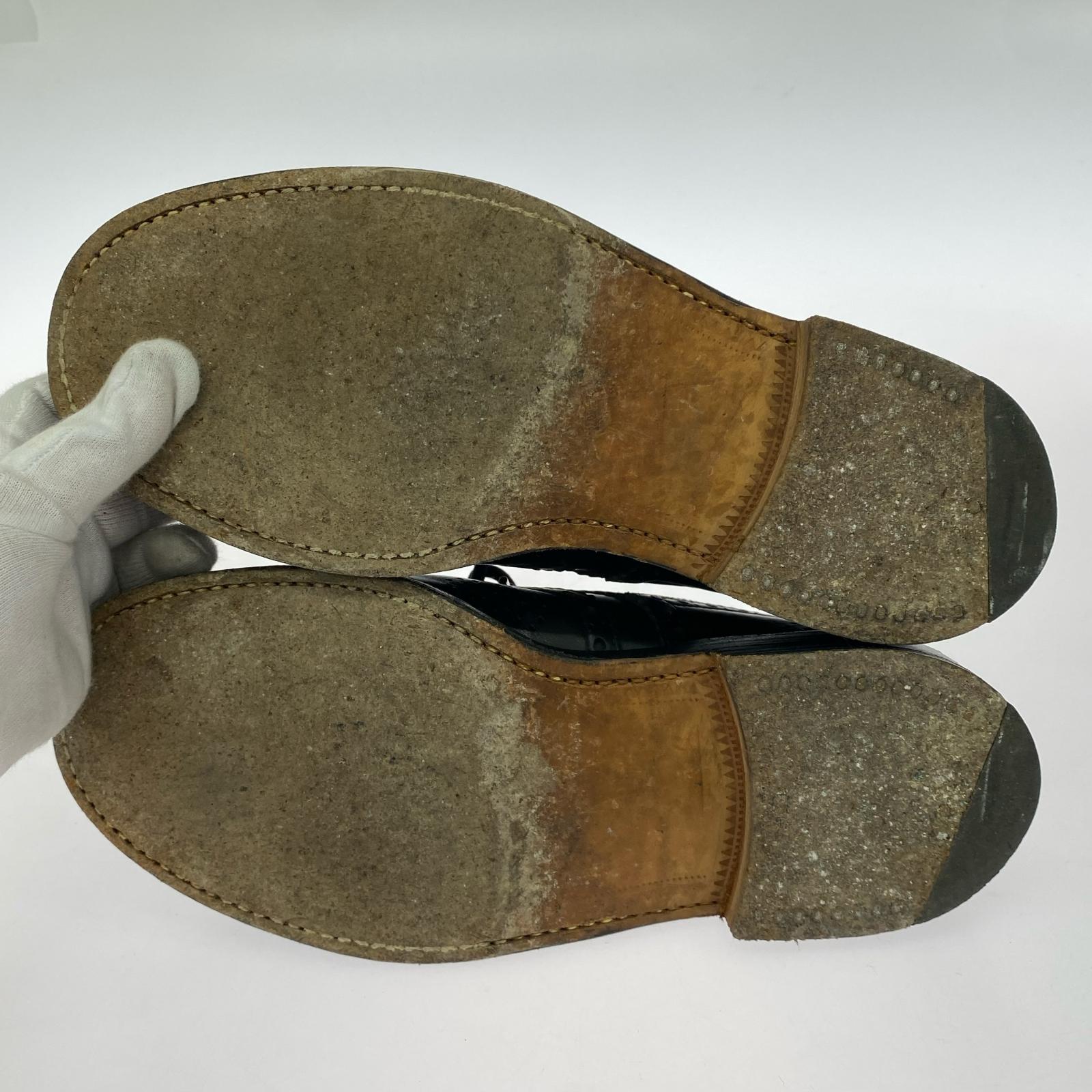 シューズ ウイングチップ 25.5cm 黒 25.5cm (US7 1/2 UK7 EU41) ブラック