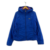 ダウンジャケット 00s Micro Puff Hoodie BLU M M ブルー
