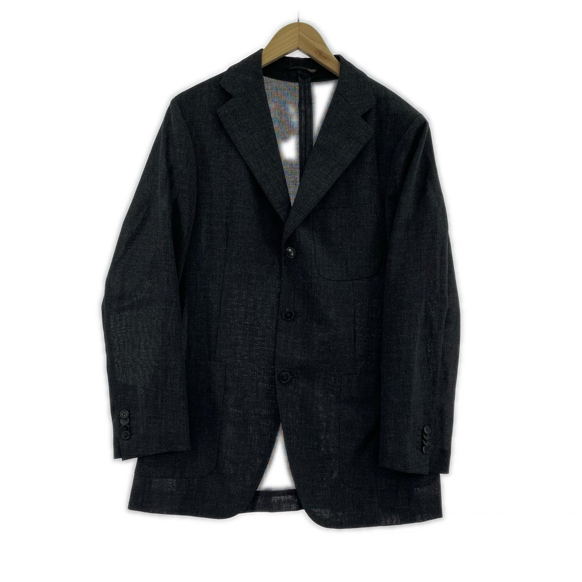 テーラードジャケット belvest モヘア混ウールジャケット ブラック