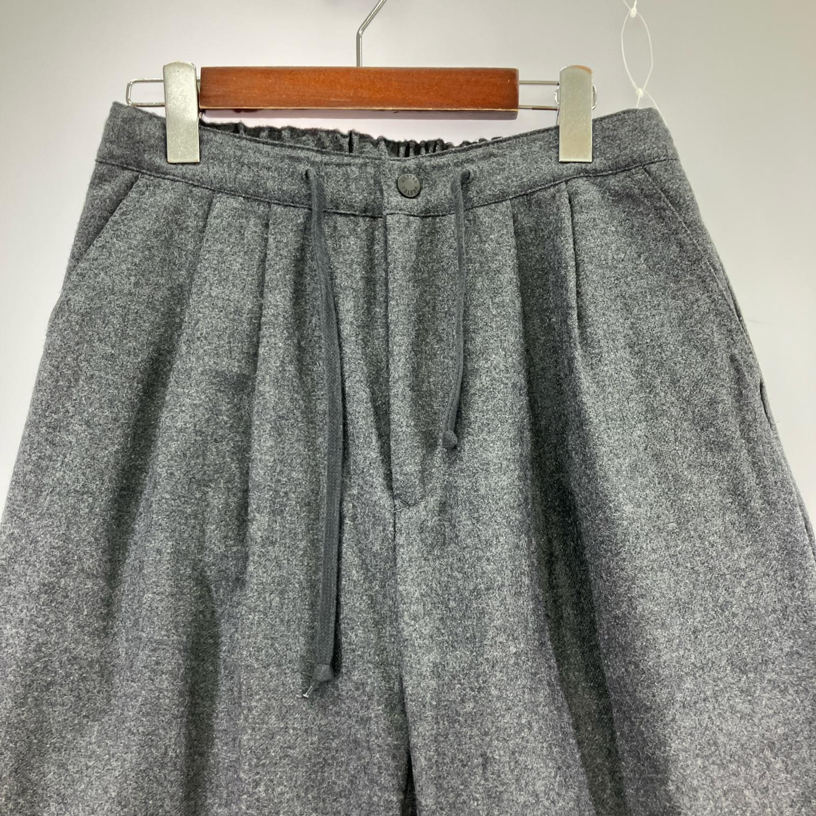 パンツ ウールタックパンツ GRY 38 38 グレー