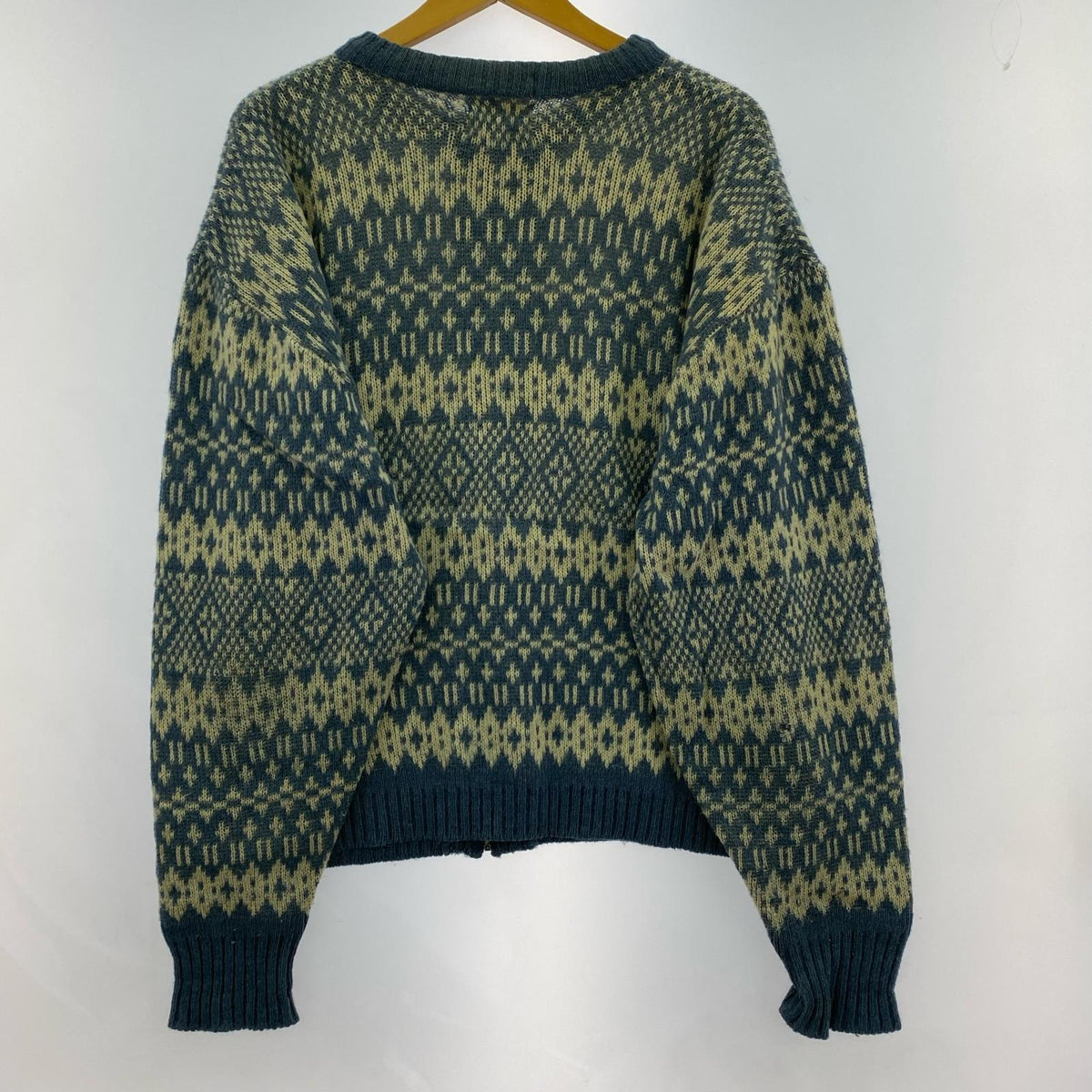 カーディガン 60s Richman Brothers ﾓﾍｱ混ﾌﾙｼﾞｯﾌﾟｶｰﾃﾞｨｶﾞﾝ L ブルー