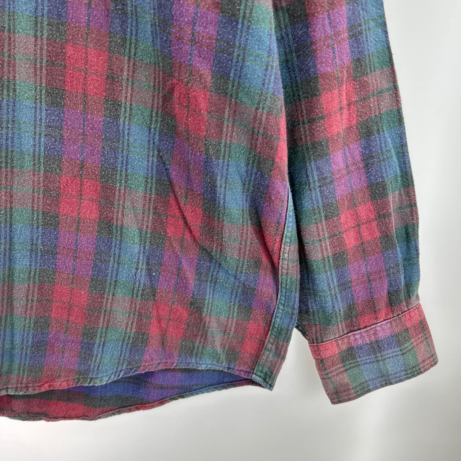 長袖シャツ L.L.Bean ﾈﾙｼｬﾂ ﾁｪｯｸ USA L