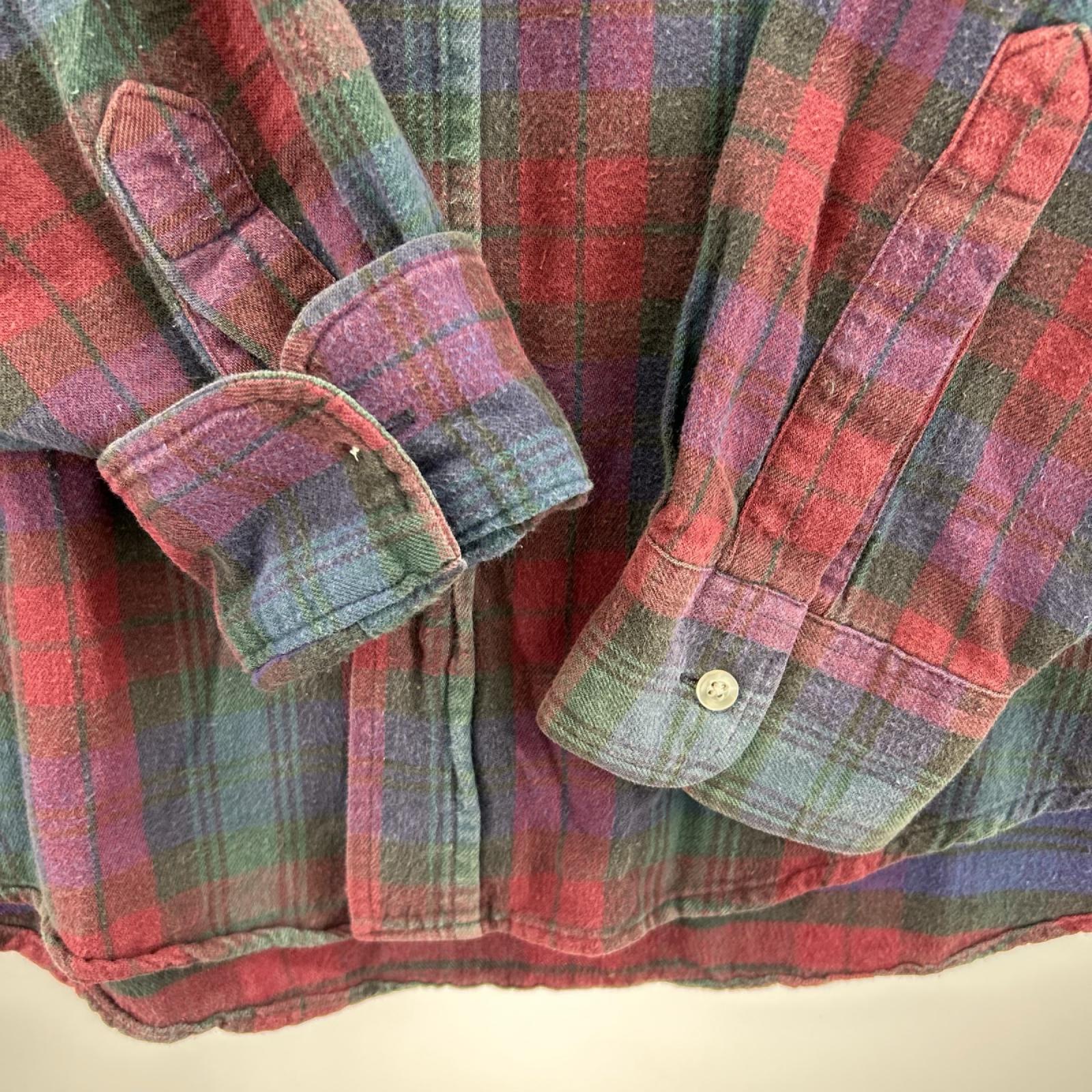 長袖シャツ L.L.Bean ﾈﾙｼｬﾂ ﾁｪｯｸ USA L