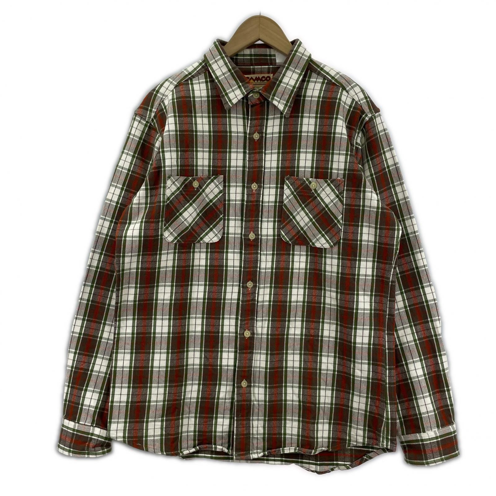 長袖シャツ CAMCO チェックネルシャツ XL ブラウン