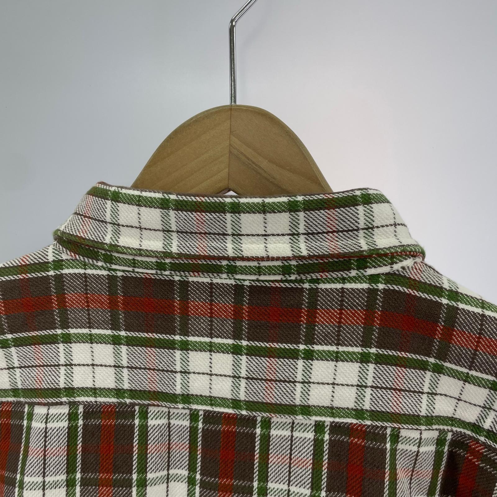 長袖シャツ CAMCO チェックネルシャツ XL ブラウン