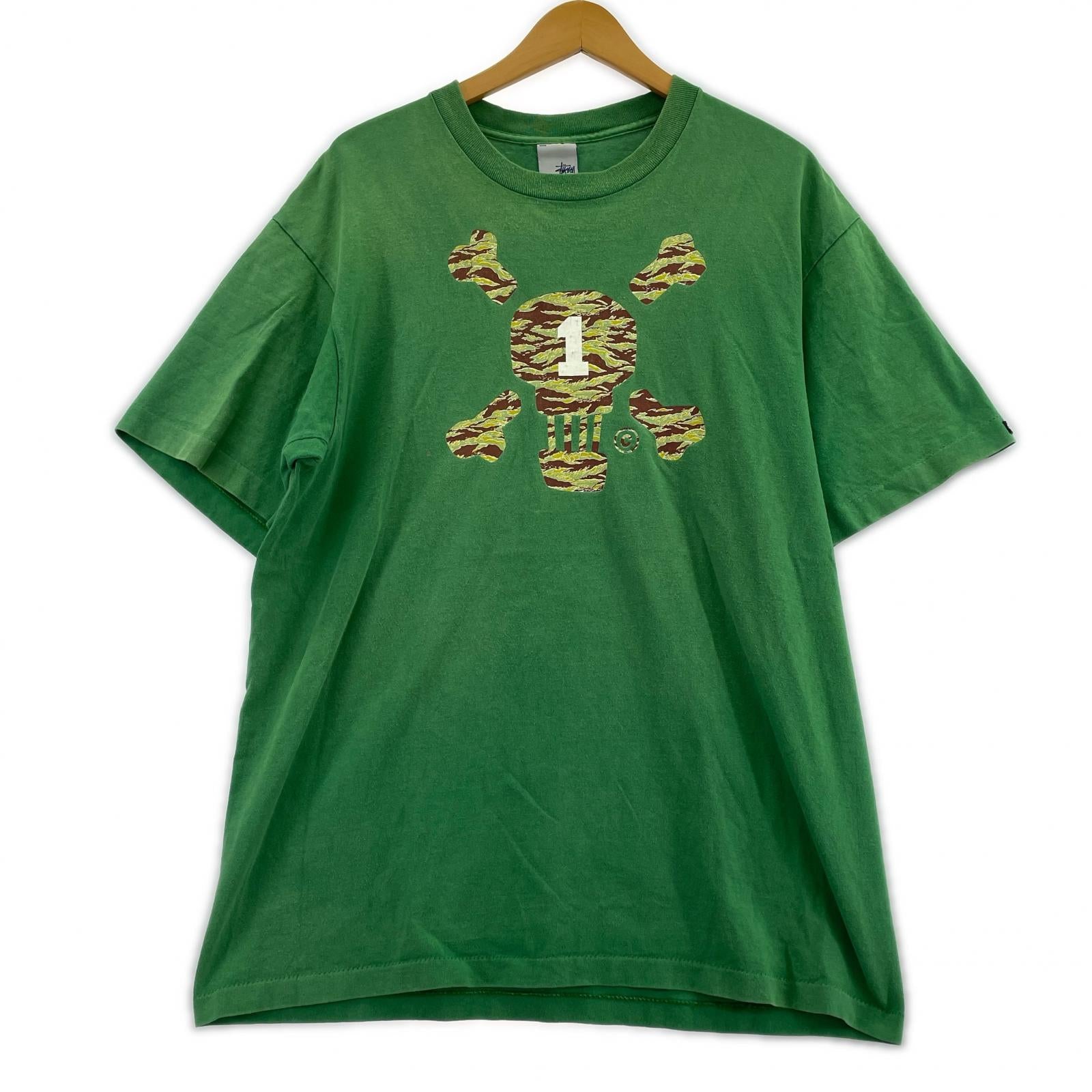 半袖Ｔシャツ バータグ スカル Tシャツ グリーン L L グリーン