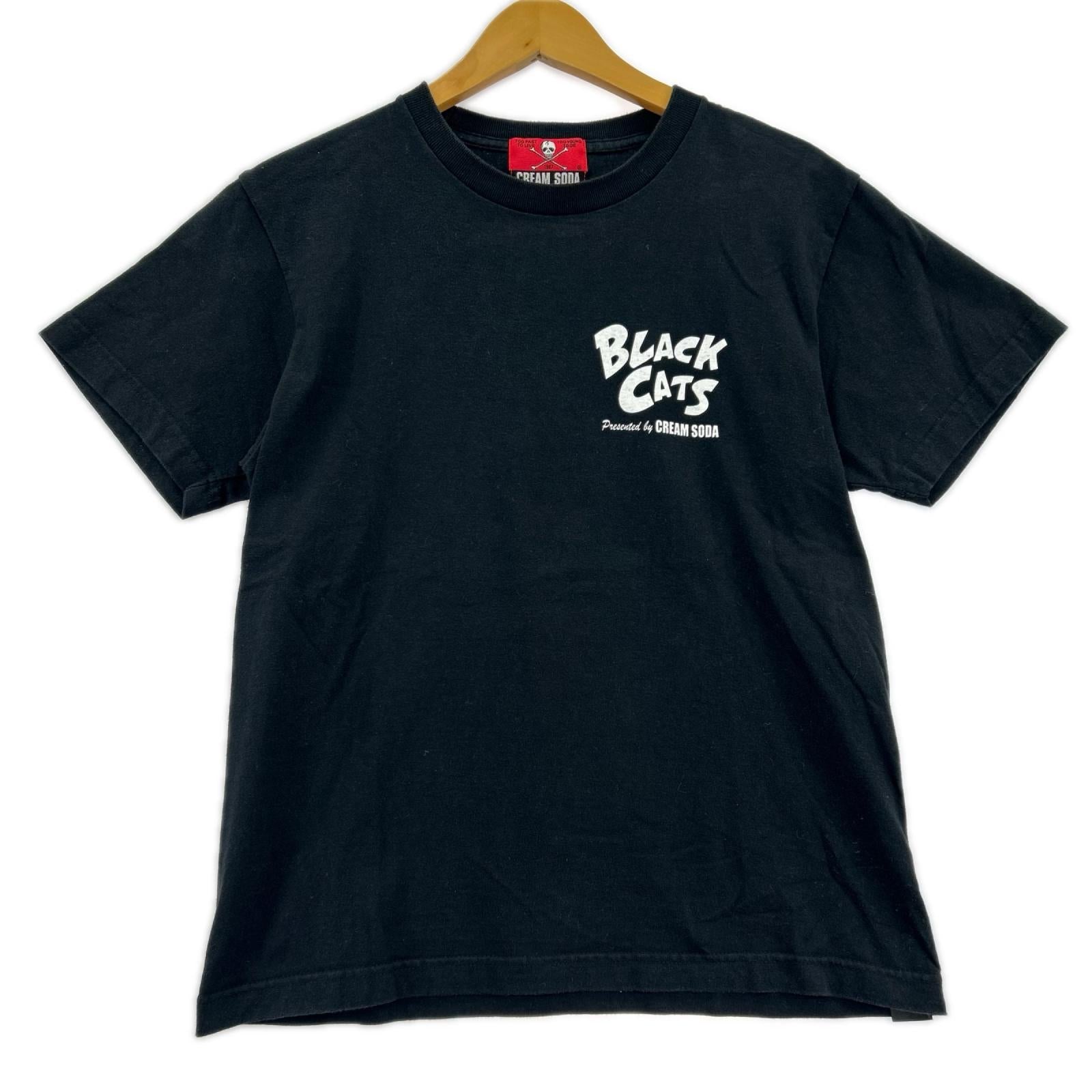 半袖Ｔシャツ CREAM SODA BLACK CAT Tｼｬﾂ ﾌﾞﾗｯｸ S ブラック