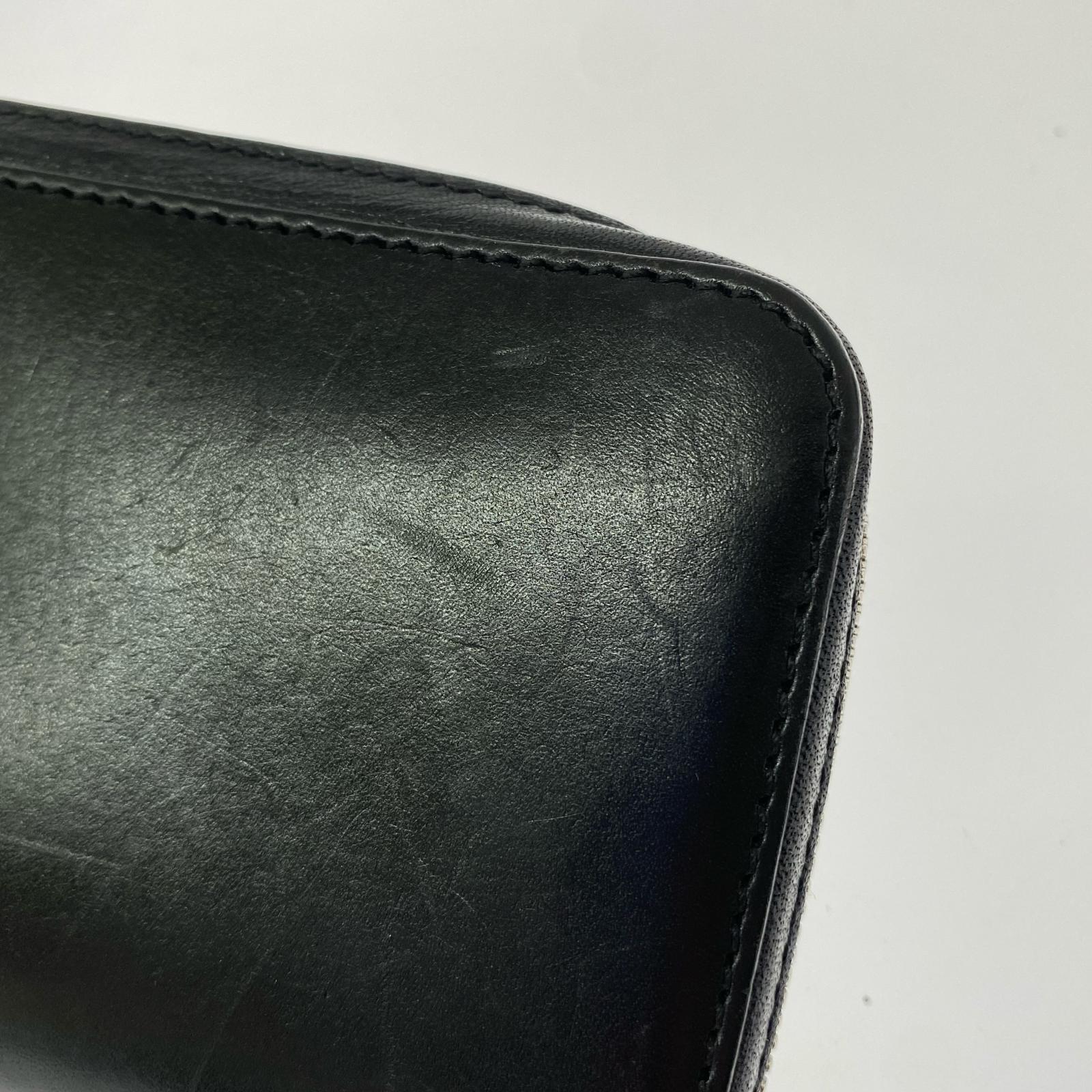 長財布 ラウンドファスナーレザー長財布 黒 ブラック