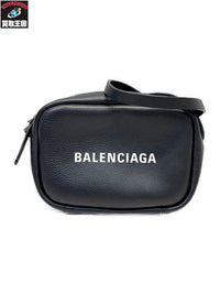 BALENCIAGA エブリデイ カメラバッグXS レザーショルダーバッグ ブラック