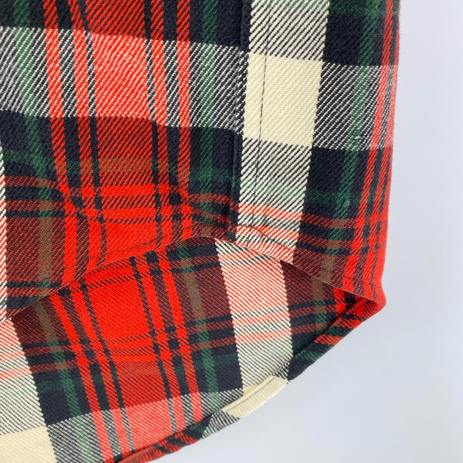 長袖シャツ WHITFIELD ヘビーネルシャツ M M レッド